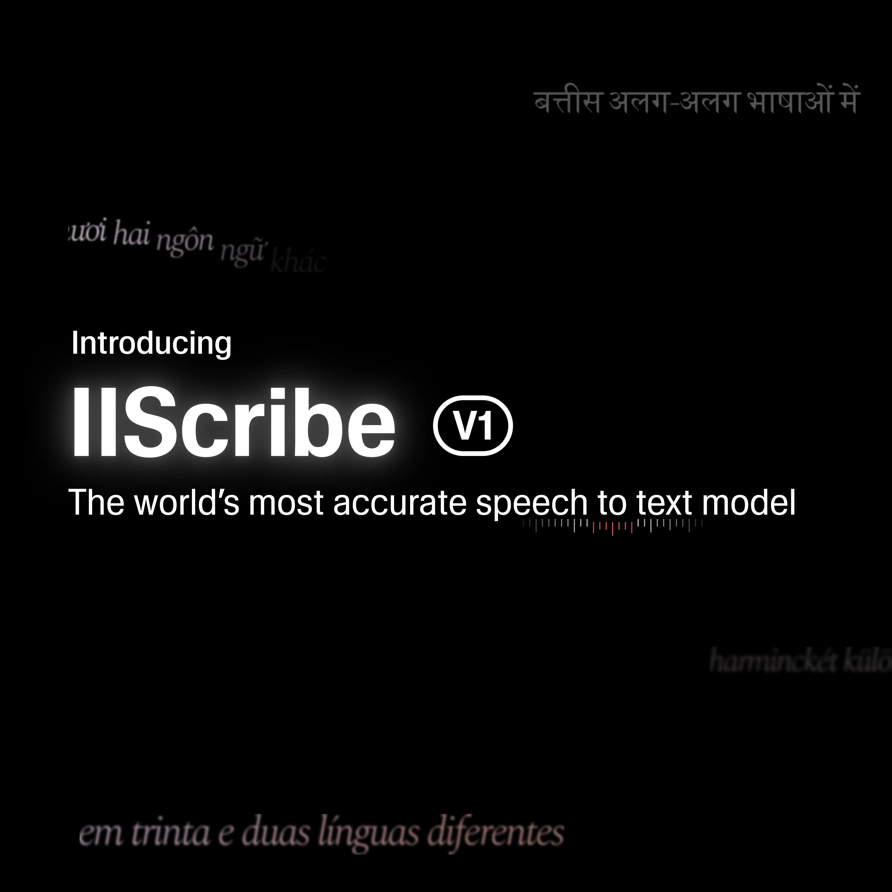 Introducing IIscribe V1, the world's most accurate speech-to-text model.