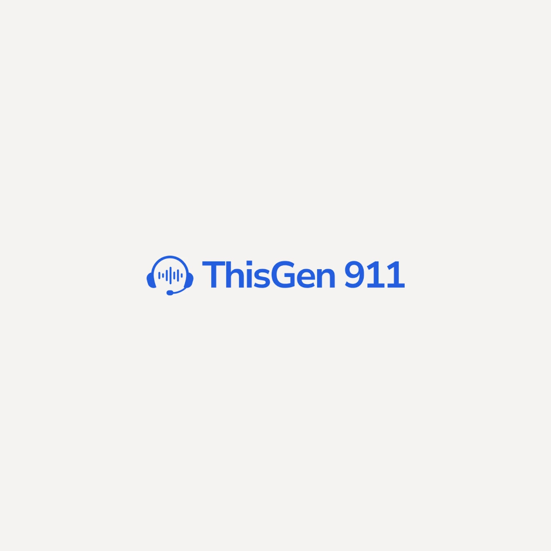 ThisGen 911 logo with a headset icon and the text "ThisGen 911" in blue.