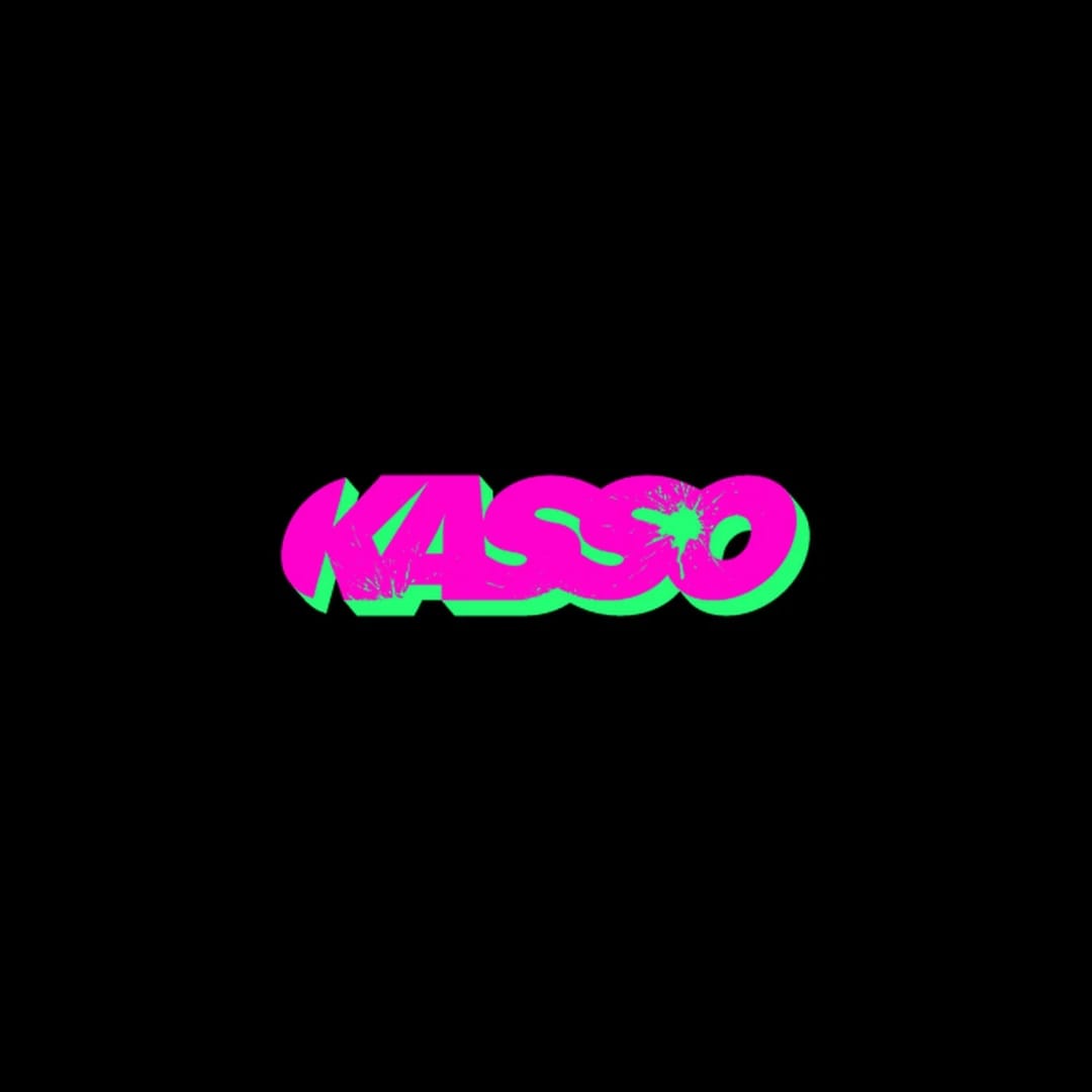 KASCO logo in pink and green with a splash design on a black background.