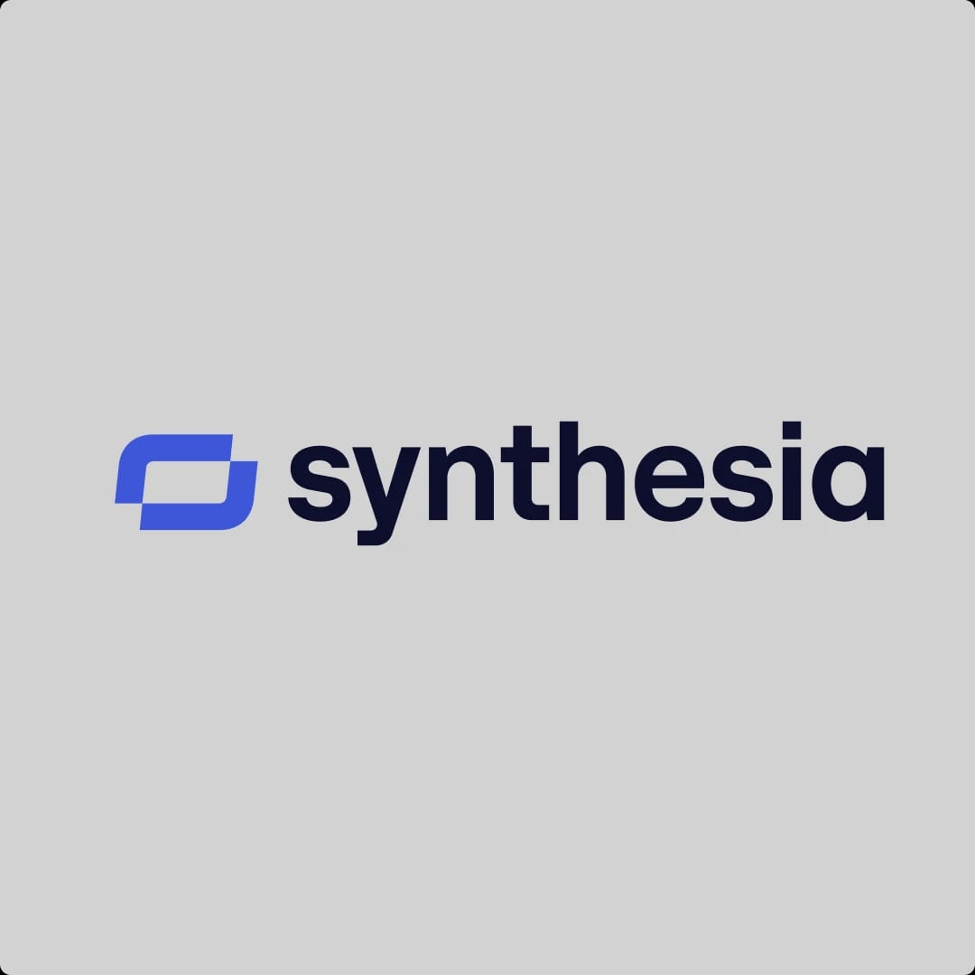 Synthesis logo with a blue icon and the word "synthesis" on a gray background.