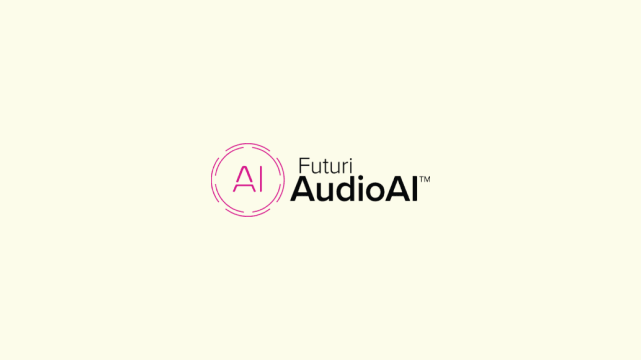 Futuri AudioAI logo on a light background.