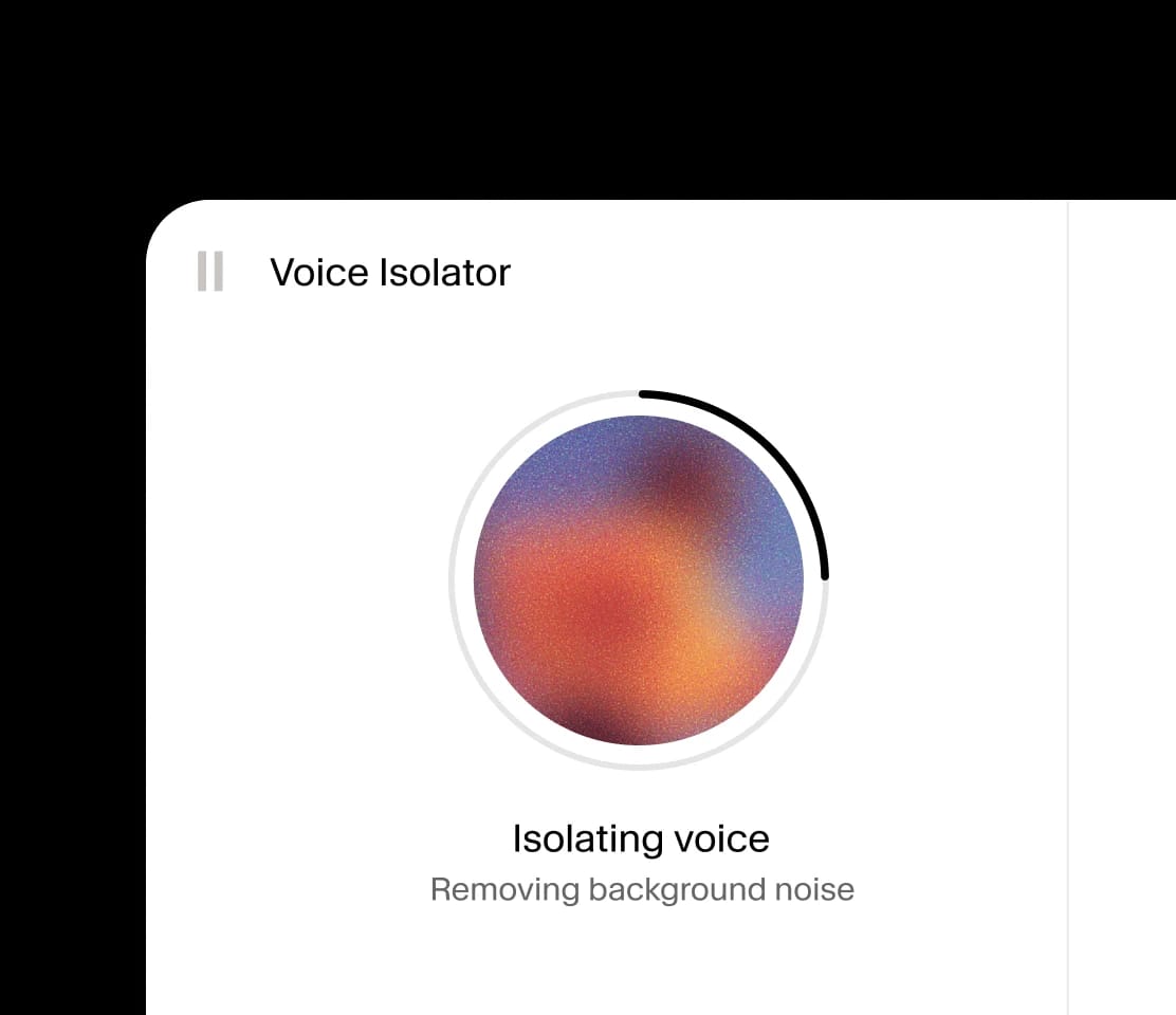 Isolating voice