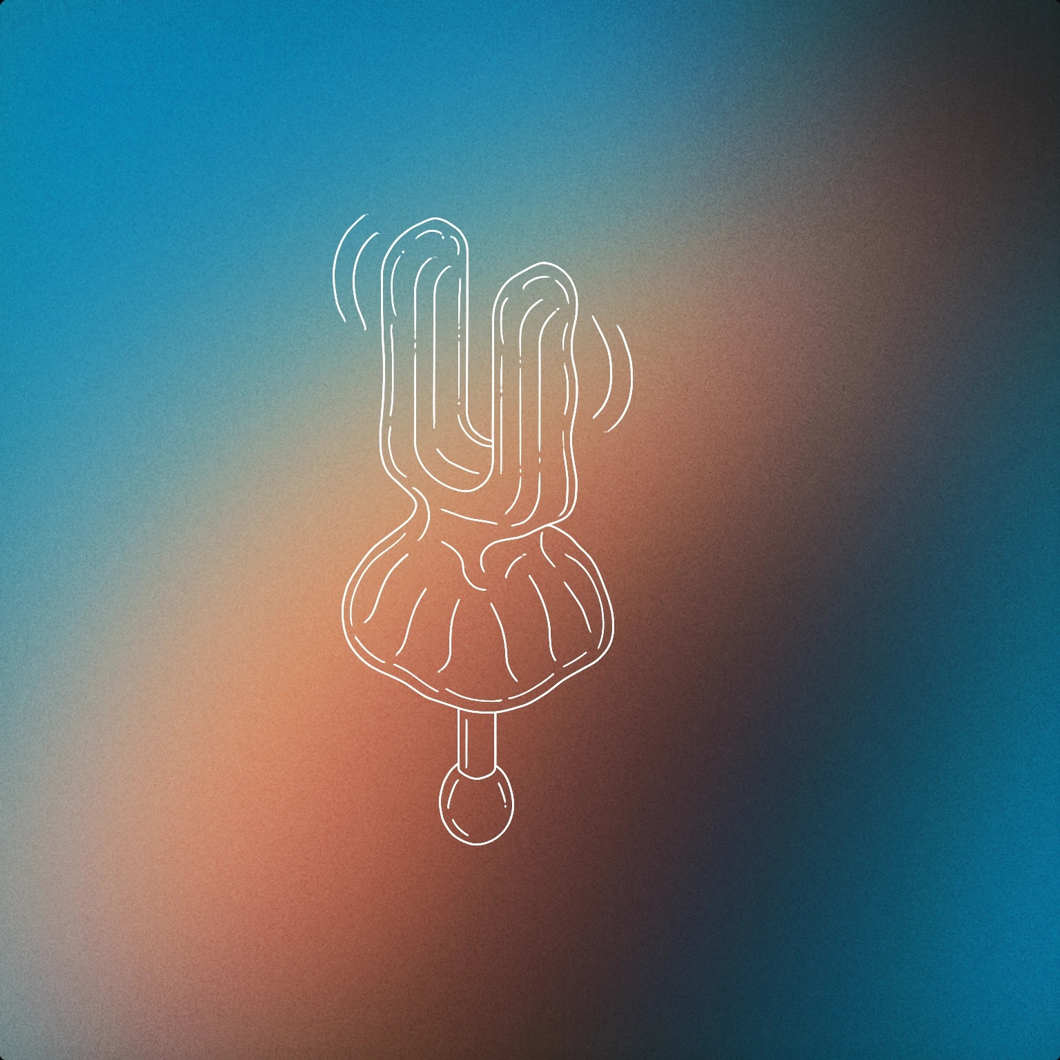 Cover of A vibrating jelly-shaped tuning fork with smooth rounded edges and a subtle undulating surface for Jelly sound effects