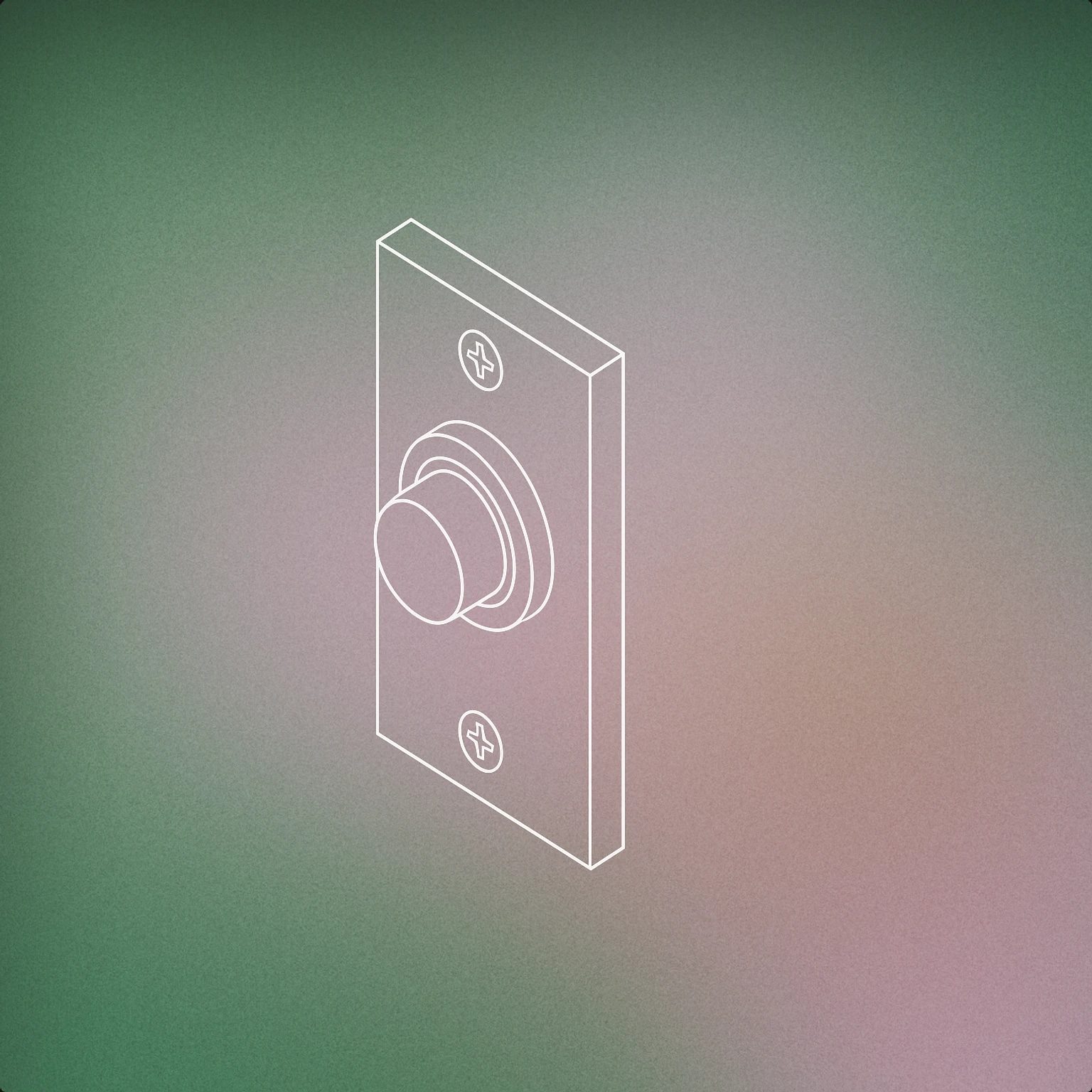 Cover of classic doorbell button mounted on a rectangular plate for Door Bell sound effects