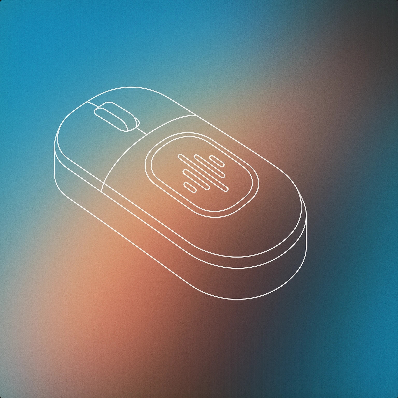 Cover of A computer mouse with a prominent, stylized soundwave icon integrated into its main button area for Mouse sound effects