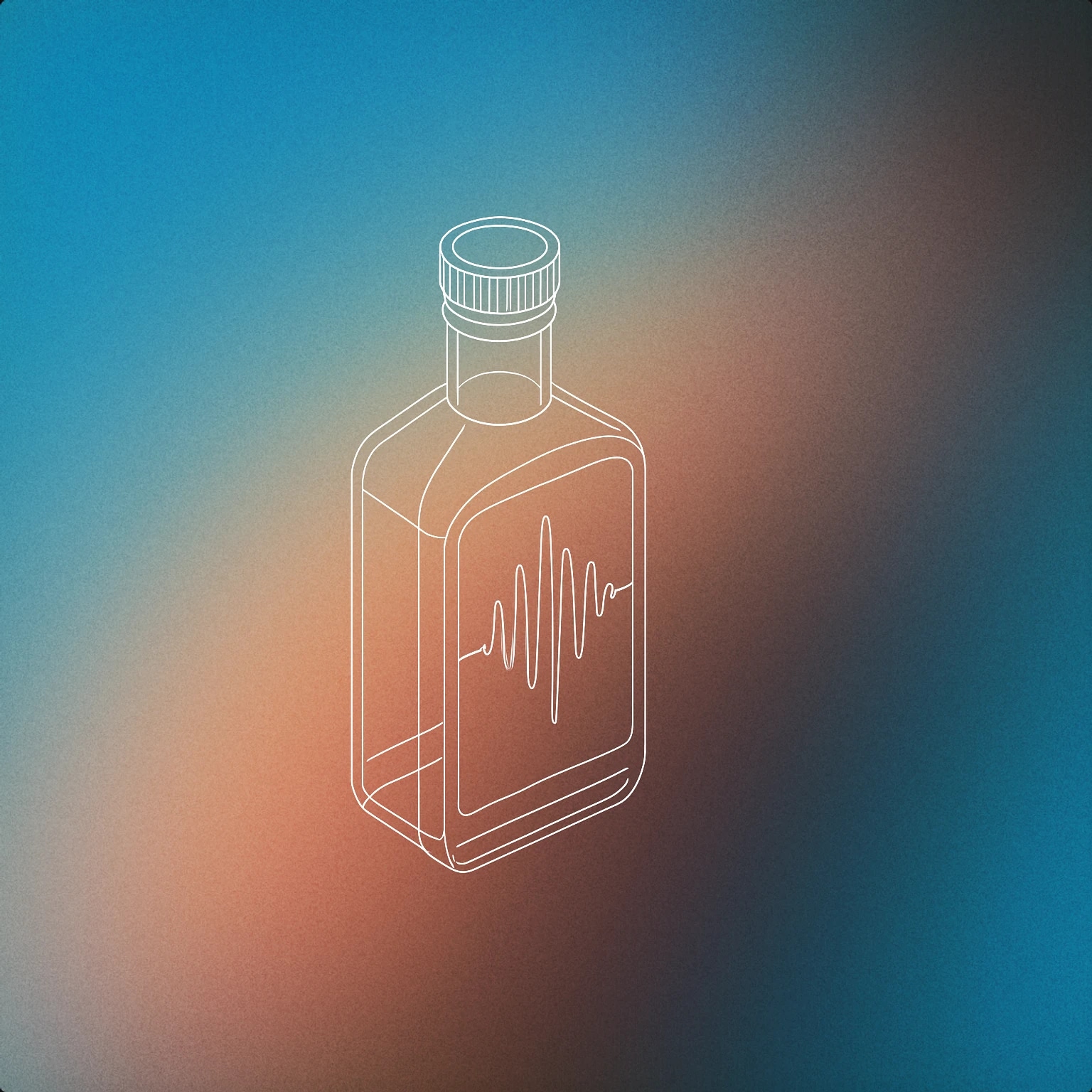 Cover of A glass bottle with a stylized soundwave etched into its surface for Bottle sound effects