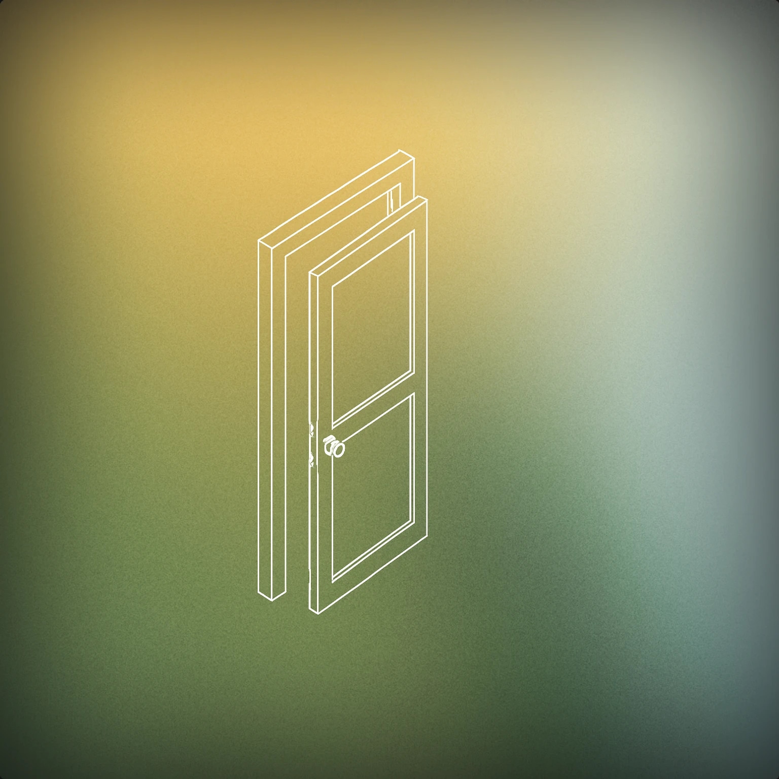 Cover of a slightly ajar door with a visible gap between the door and the frame for Door Opening sound effects