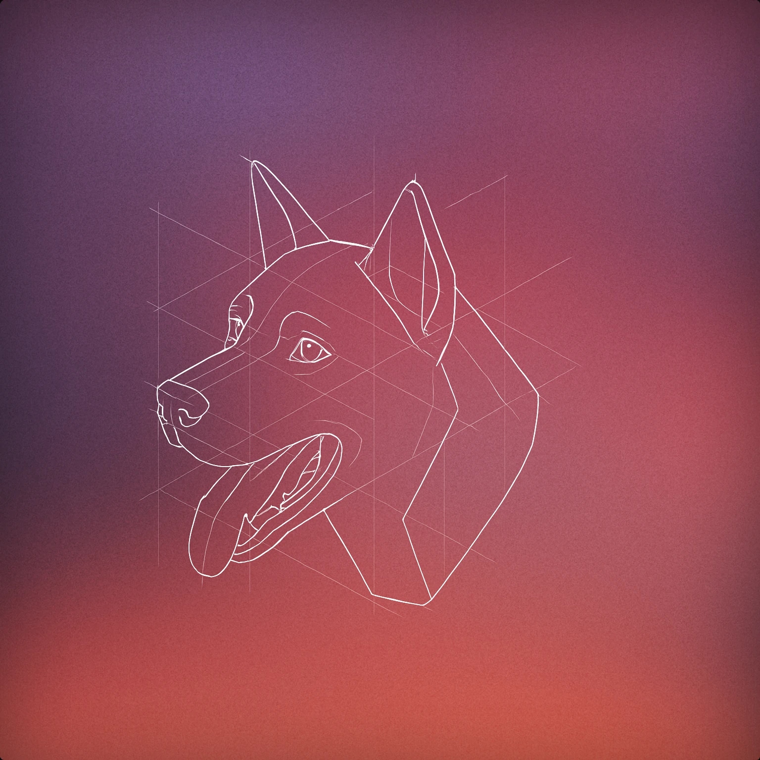 Cover of dog's head with its mouth open and tongue hanging out for Dog Panting sound effects