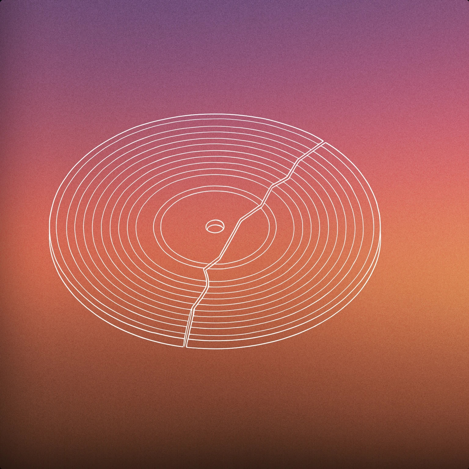 Cover of A broken vinyl record with a single visible crack through its center for Miss sound effects