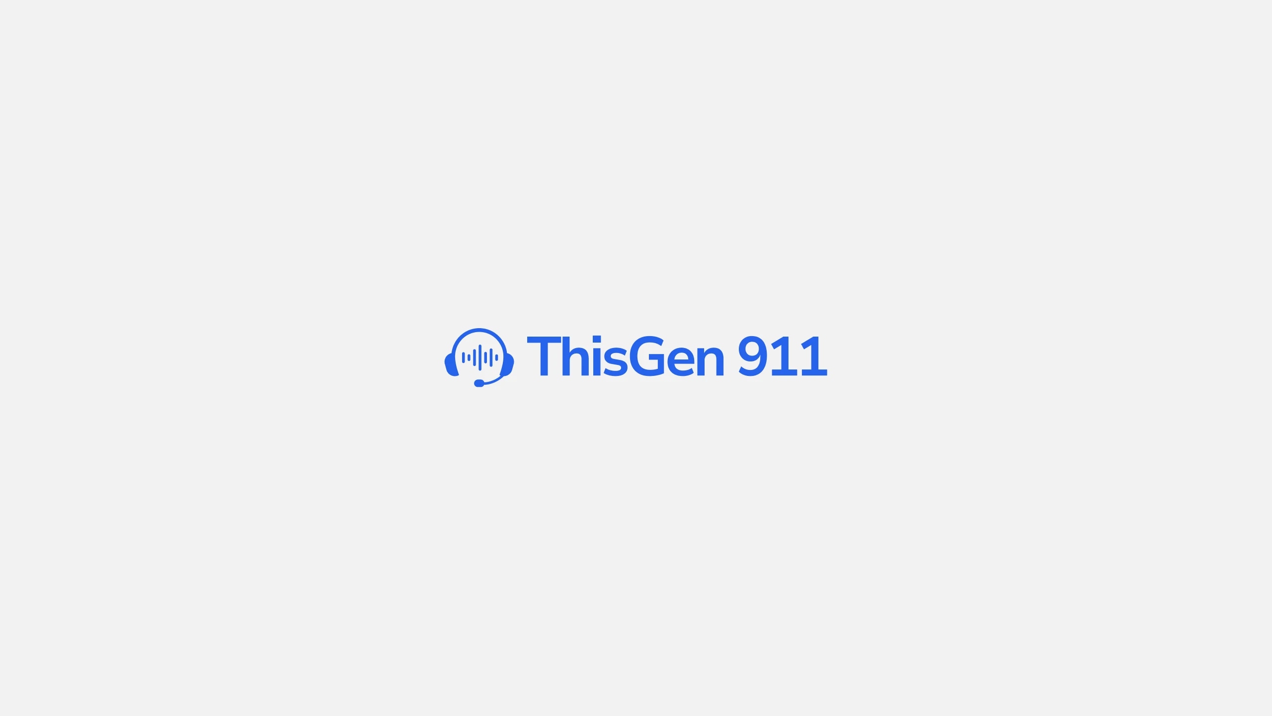 ThisGen 911 logo with a headset icon and the text "ThisGen 911" on a light gray background.