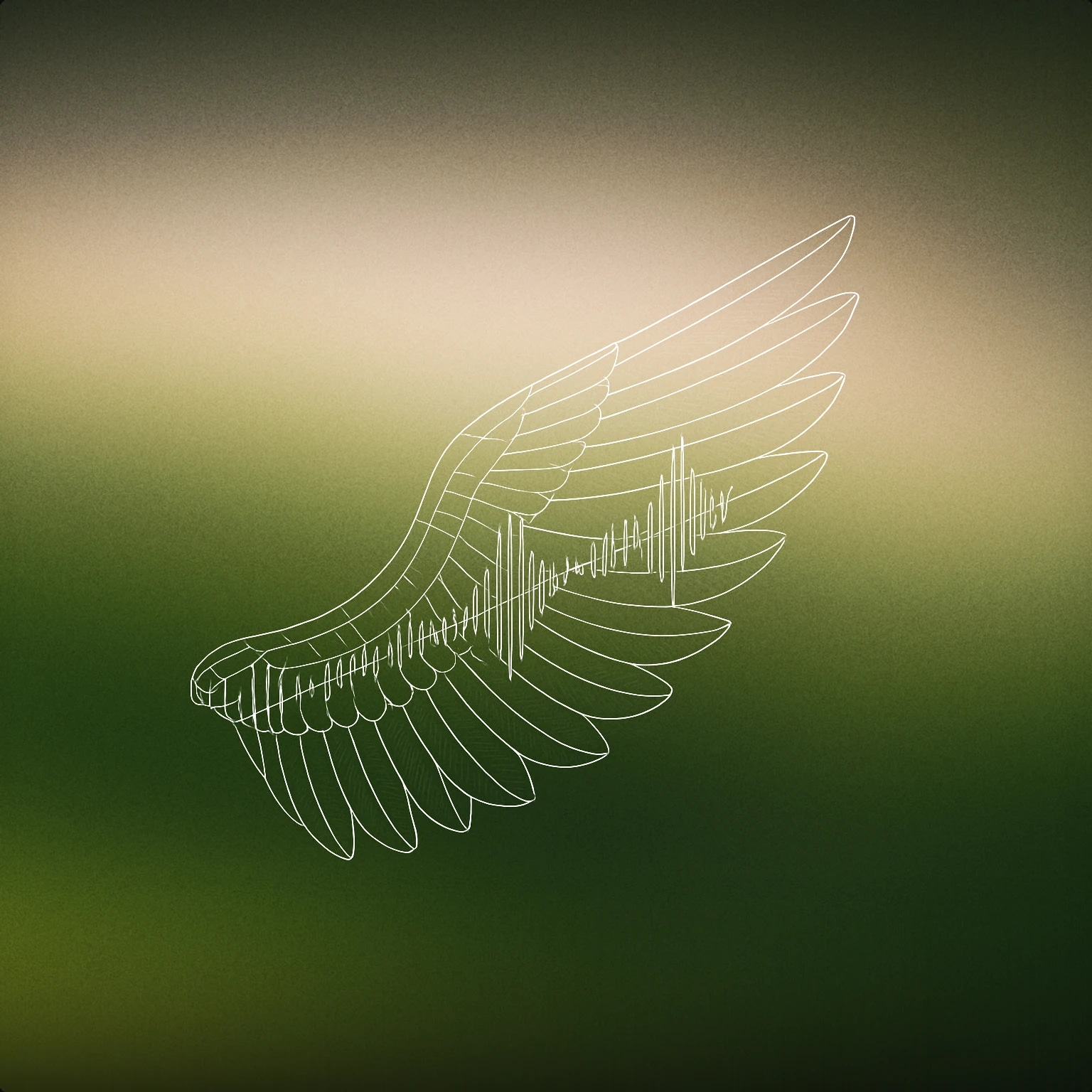 Cover of A delicate wing with a stylized audio waveform pattern running through its center for Fairy sound effects