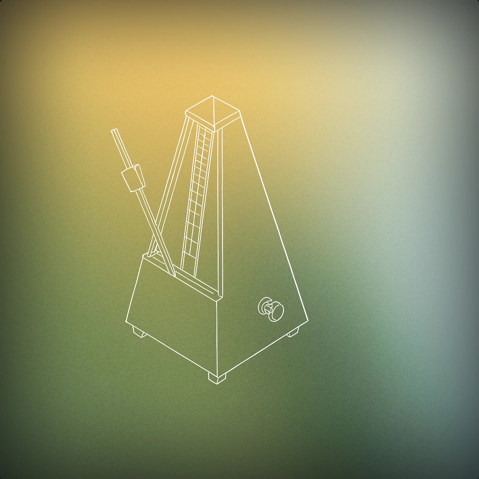 Cover of A single, stylized metronome with its pendulum arm in mid-swing for Swinging sound effects