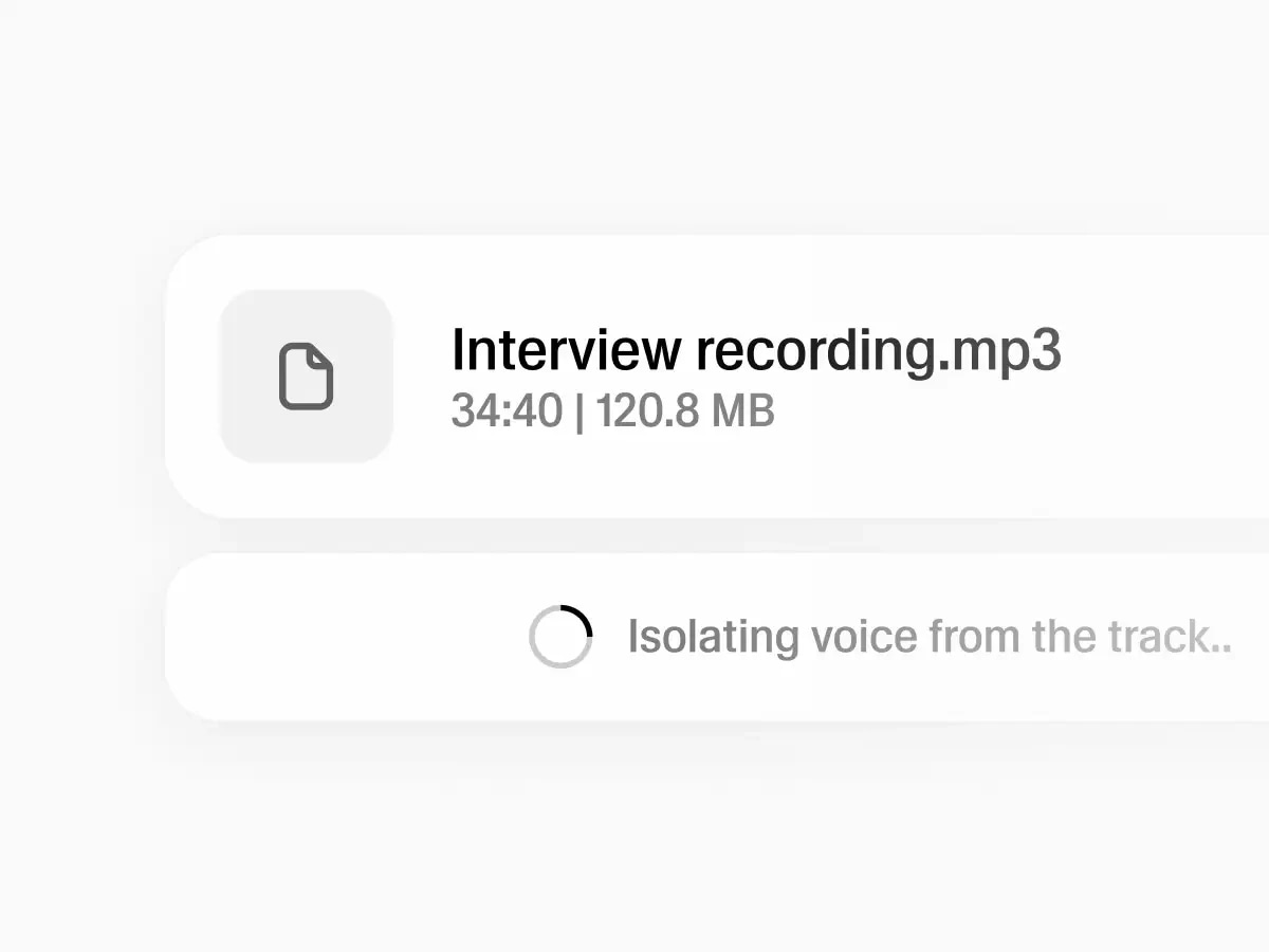 Step 2 – Isolate the voice