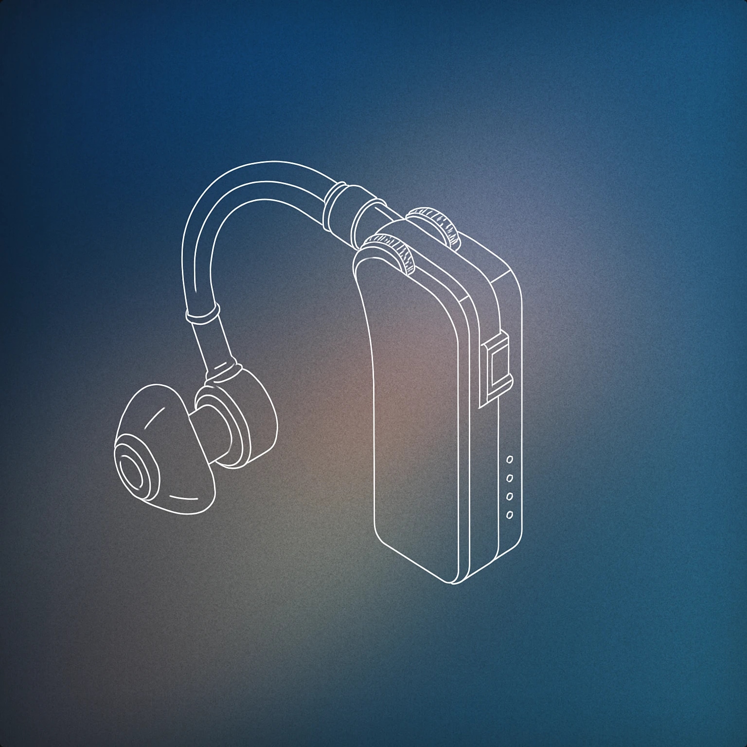 Cover of vintage hearing aid for Old Man sound effects