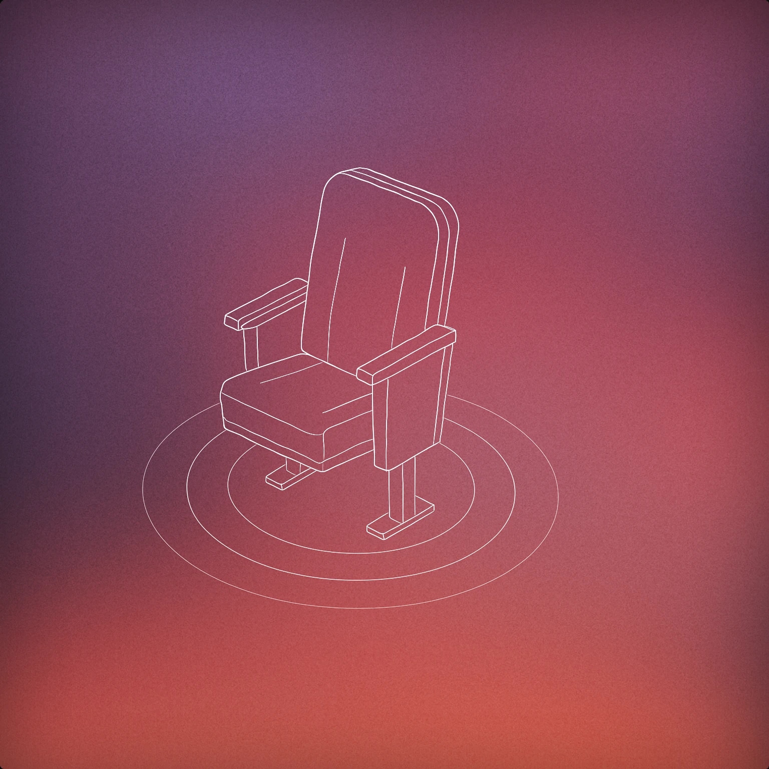 Cover of A single empty auditorium seat with a subtle, stylized ripple emanating from it for Quiet Crowd sound effects