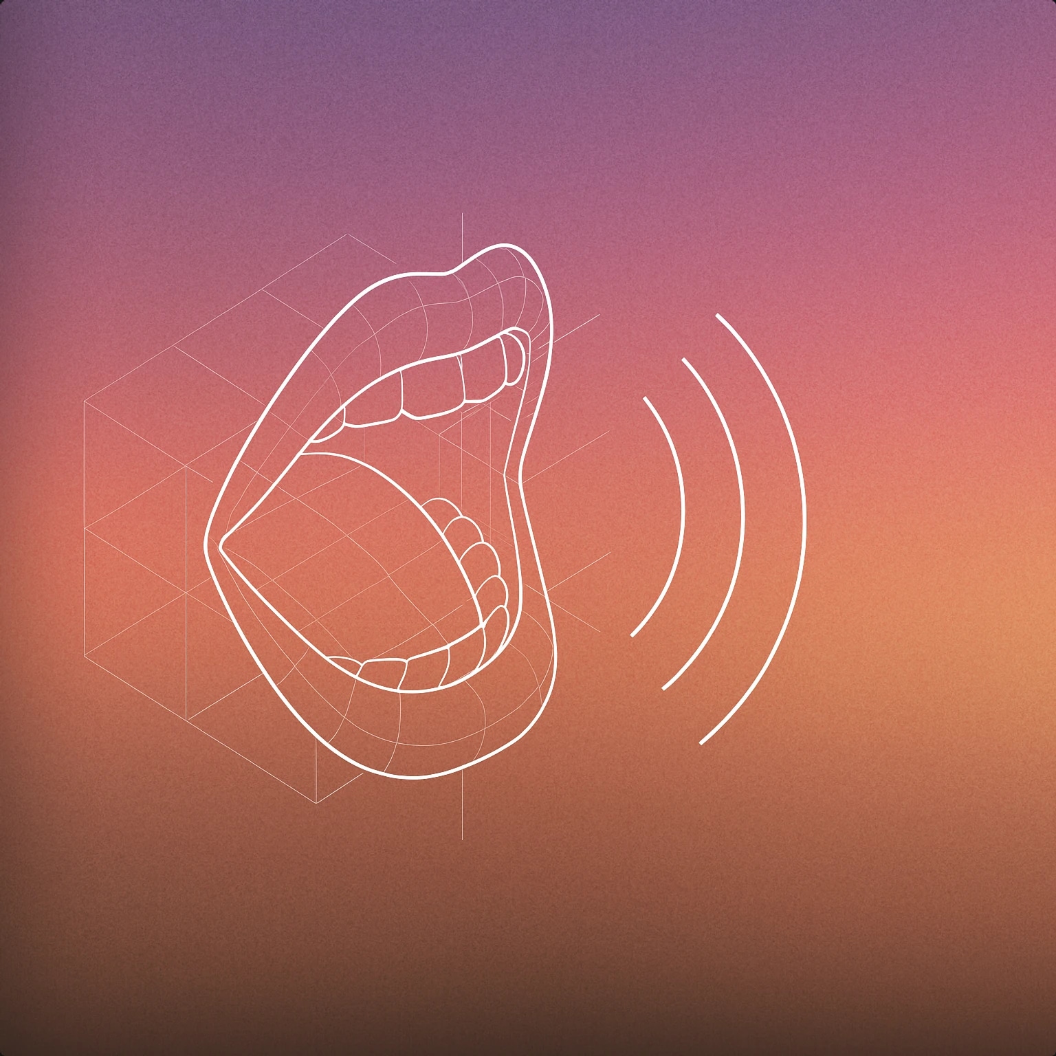 Cover of A stylized open mouth with slightly visible lips and a gently curved line representing vocal vibration for Vocal sound effects