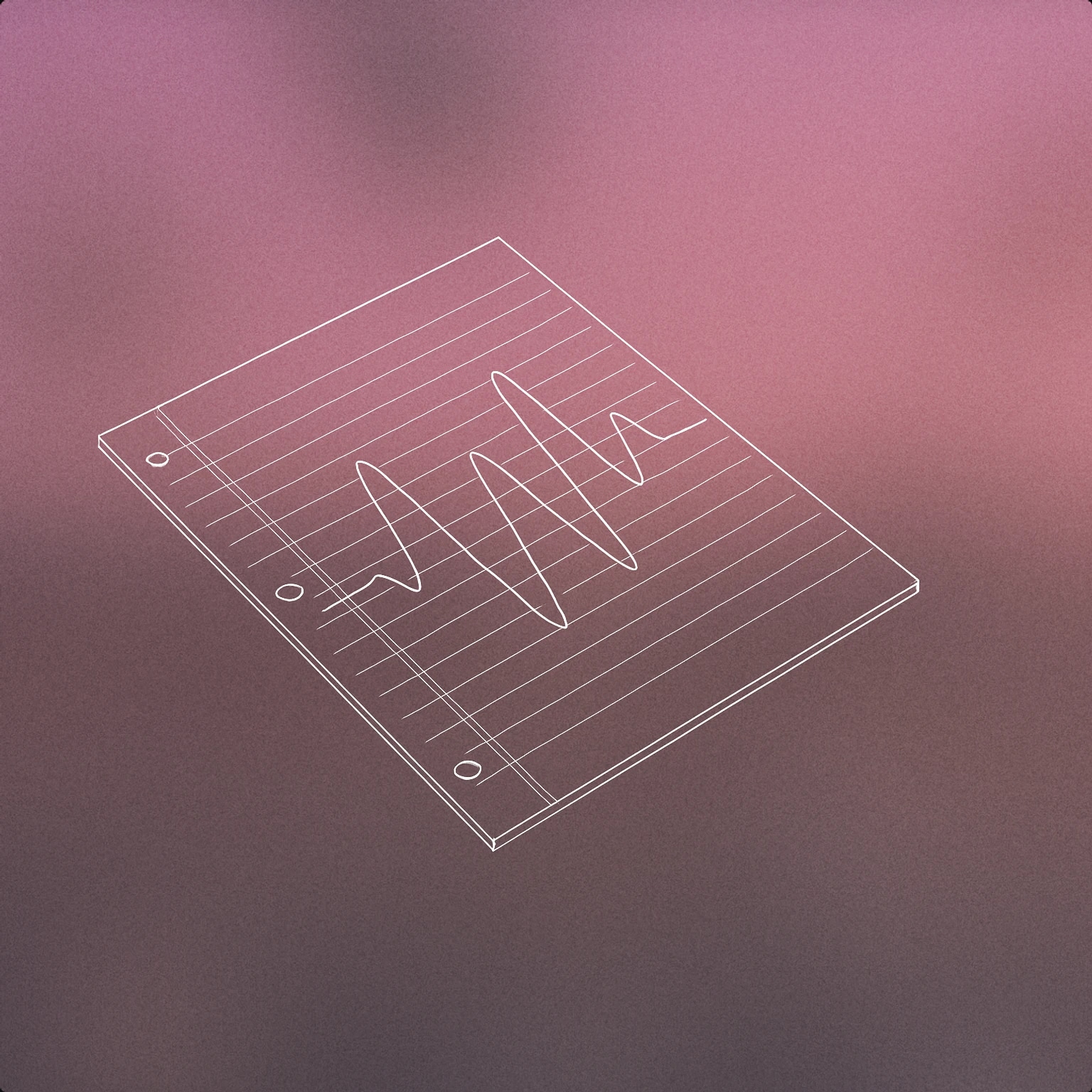 Cover of A single sheet of lined notebook paper with a visible waveform drawn on it for Papers sound effects