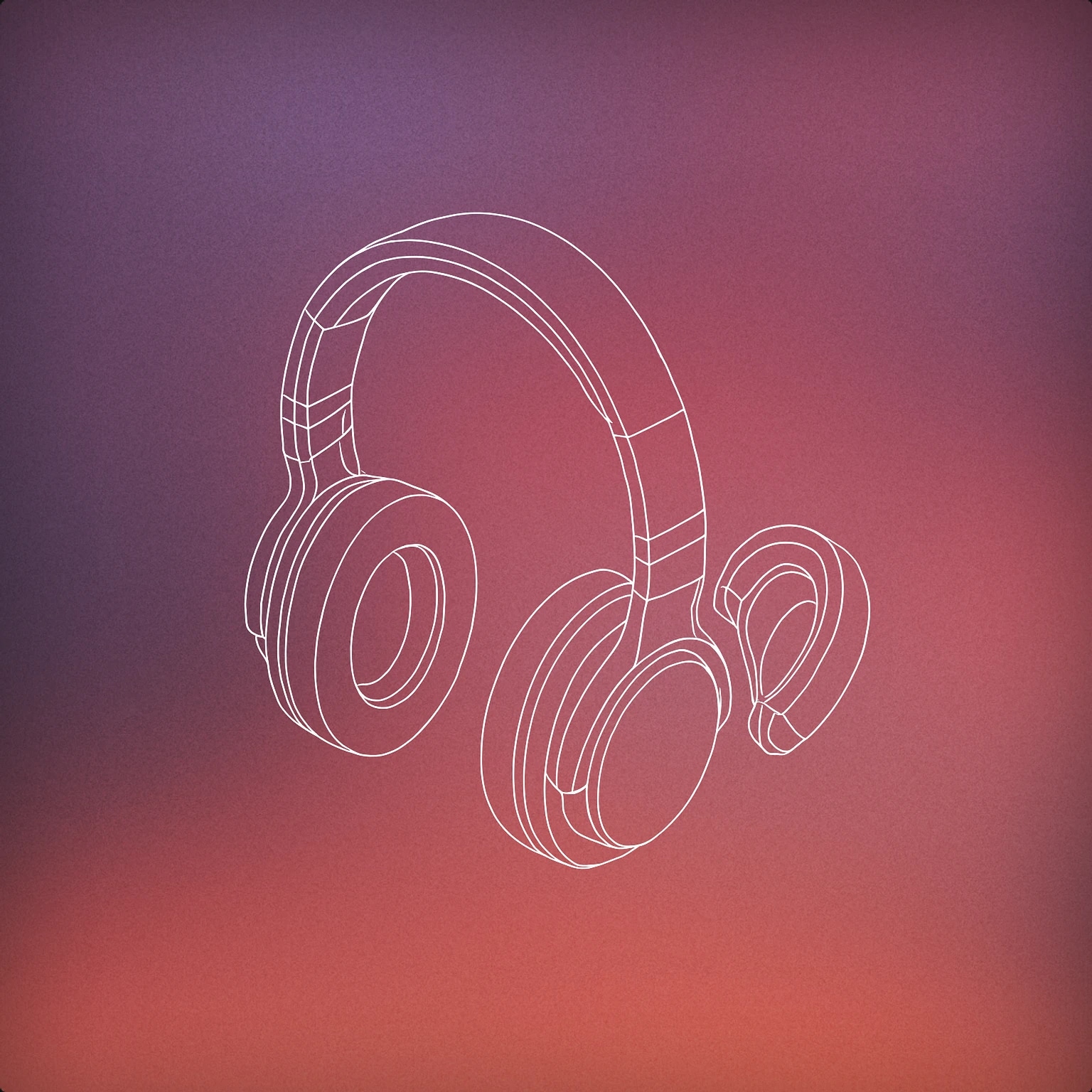 Cover of a pair of headphones with one earcup twisted in the opposite direction for Confused sound effects