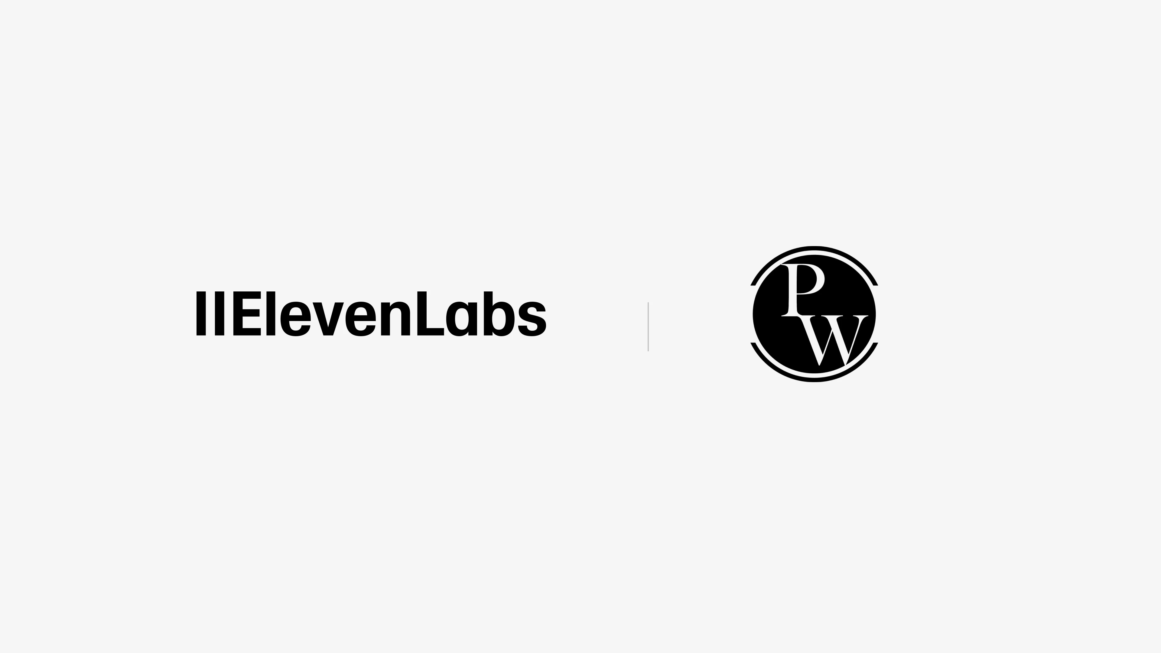 ElevenLabs and PW logo