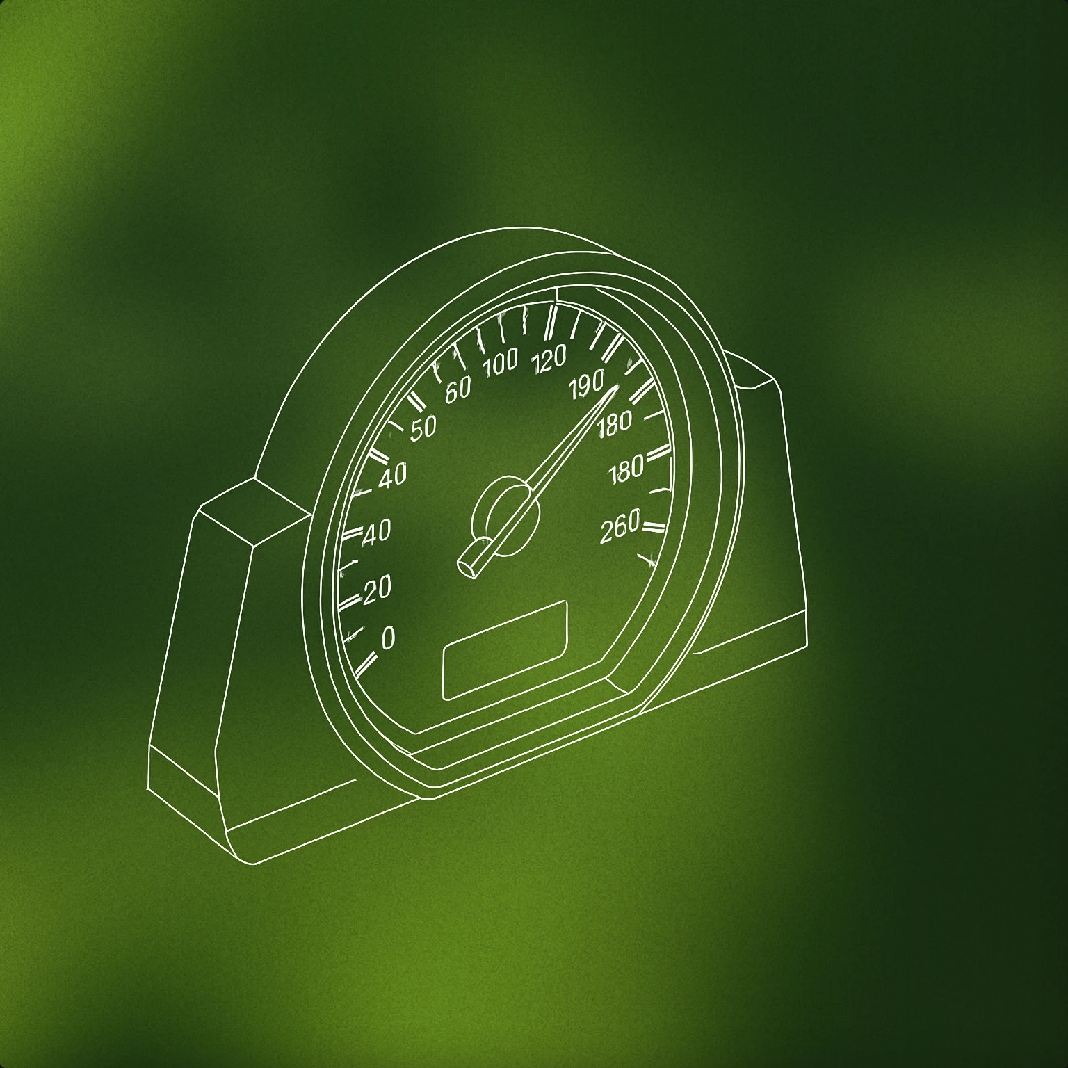 Cover of car dashboard speedometer with needle pointing upward for Car Accelerating sound effects