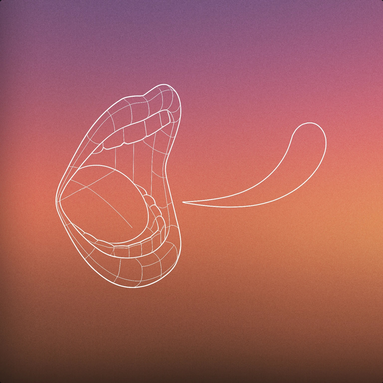 Cover of A stylized open mouth with a single, elongated breath mark escaping from it for Gasping sound effects