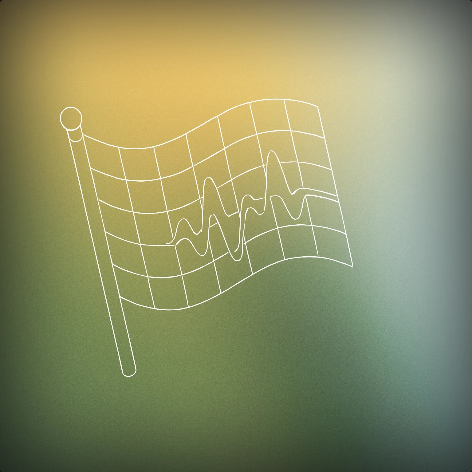 Cover of Checkered flag with embedded stylized waveform pattern for Race sound effects