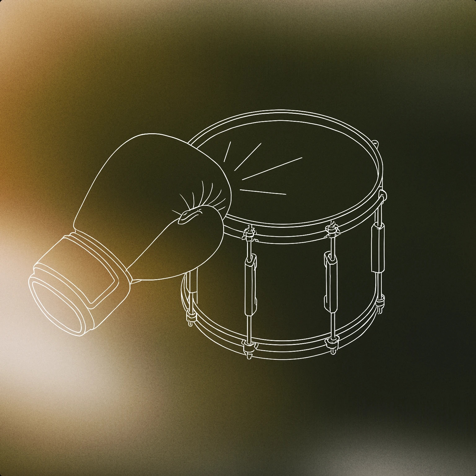 Cover of Boxing glove striking a drum for Spar sound effects
