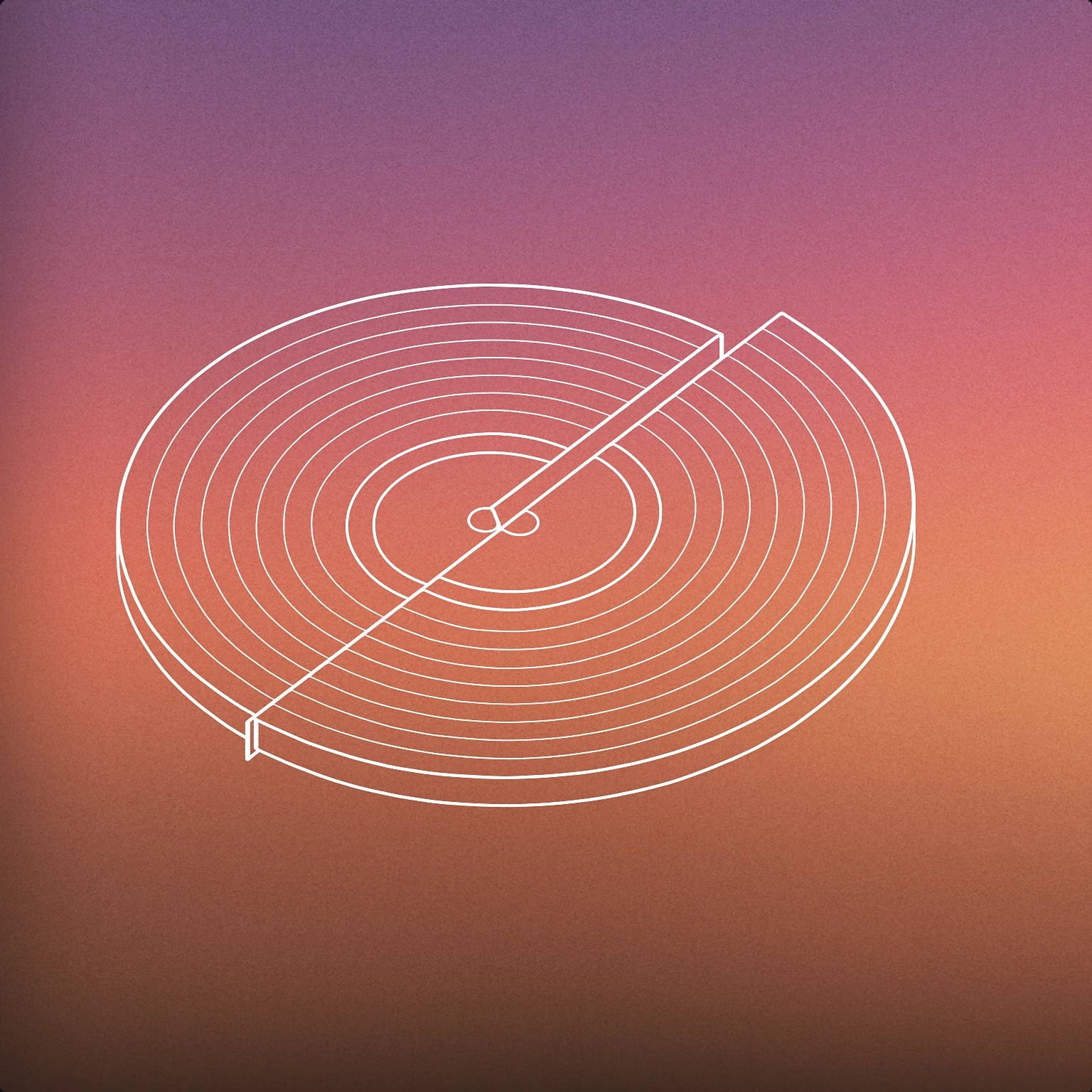 Cover of A stylized vinyl record with a clean, diagonal cut through its center for Slash sound effects