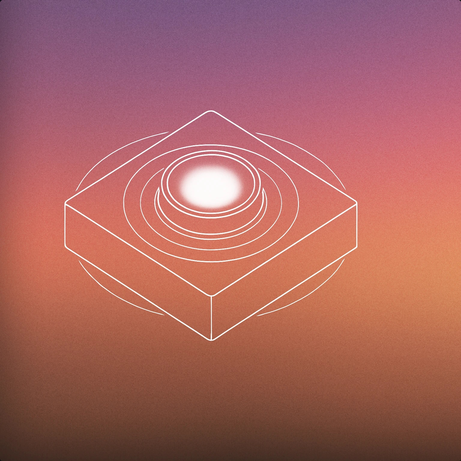 Cover of a single illuminated button with a subtle concentric ripple effect emanating from it for Blink sound effects