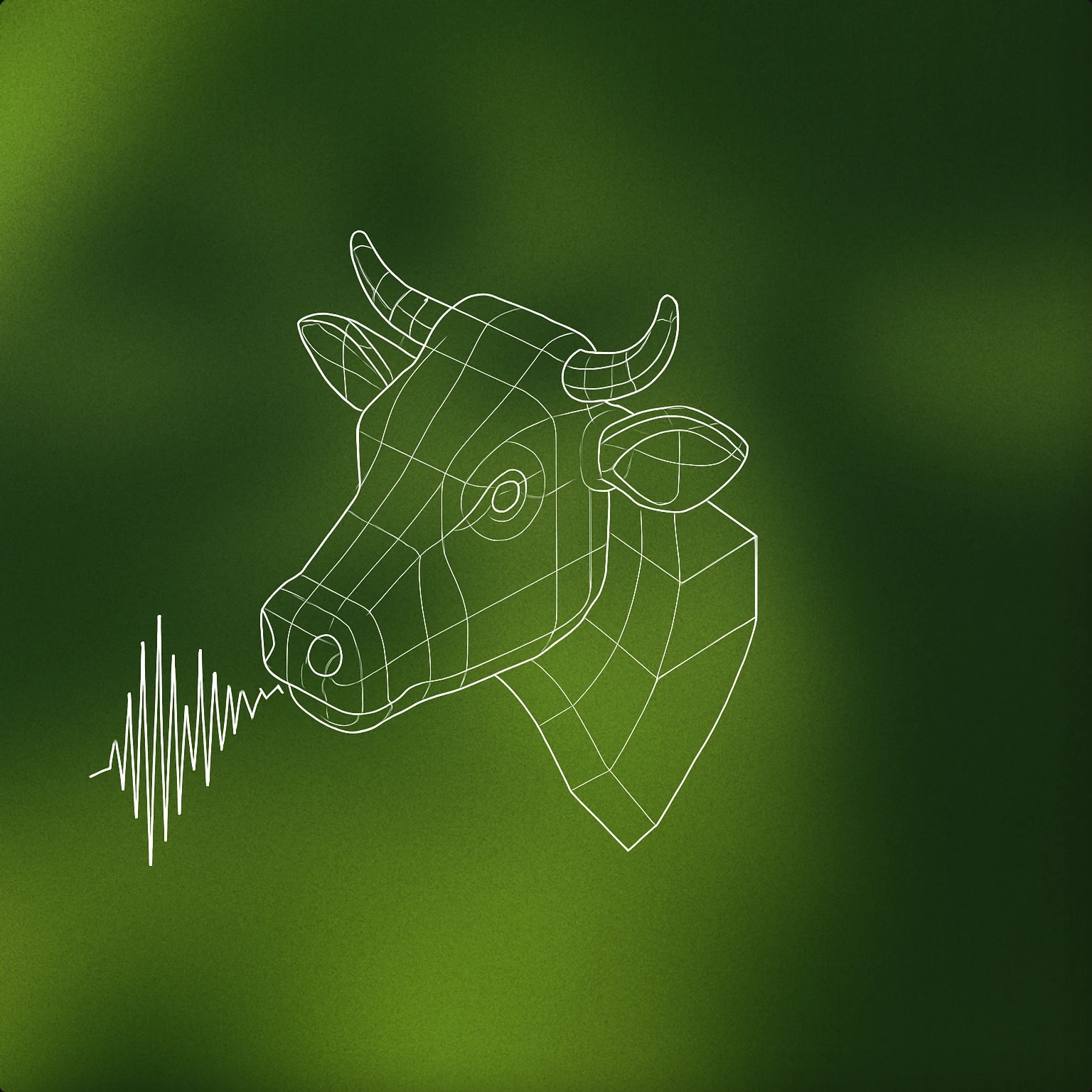 Cover of a stylized cow head with a subtle soundwave pattern emanating from its mouth for Moo sound effects