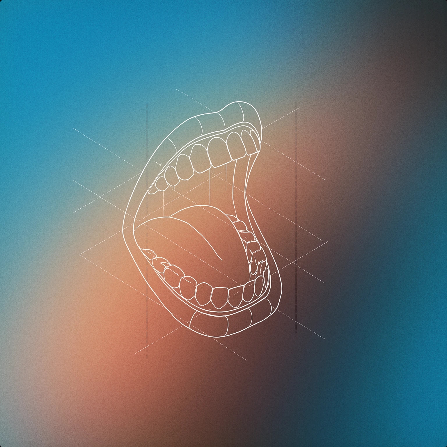 Cover of a stylized open mouth with visible teeth and tongue, mid-shout for Oh Yeah sound effects