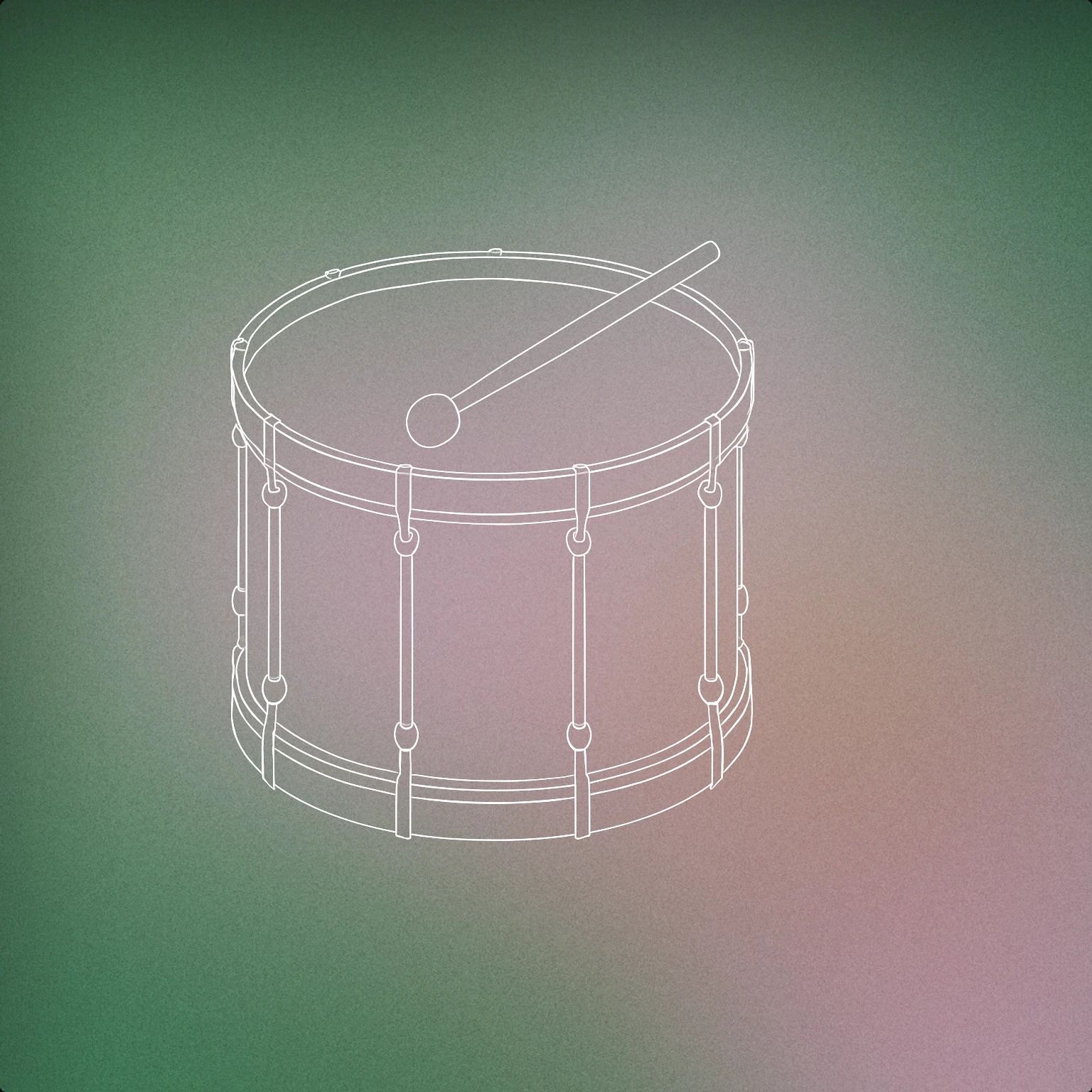 Cover of A large ceremonial drum with a single stick resting on its taut surface for Ritual sound effects