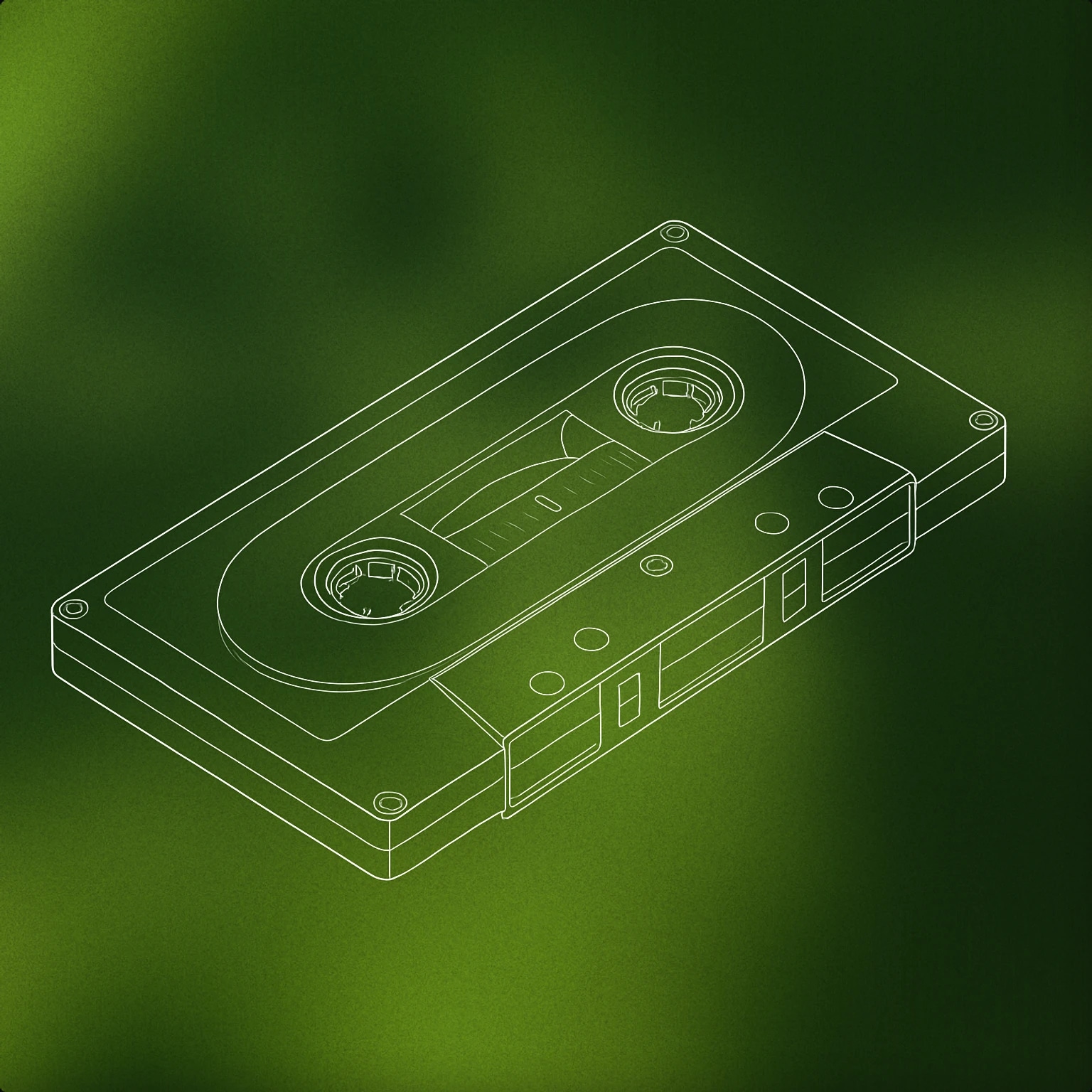 Cover of An elongated audio cassette tape with a single, continuous tape reel stretching from one end to the other for Long sound effects