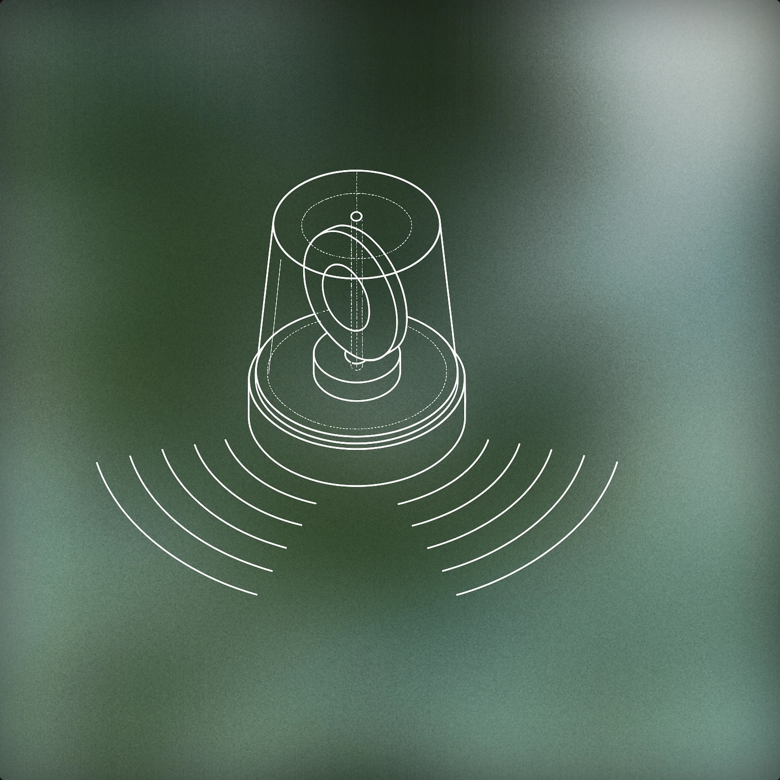 Cover of rotating emergency siren light with a soundwave emanating from its base for Siren sound effects