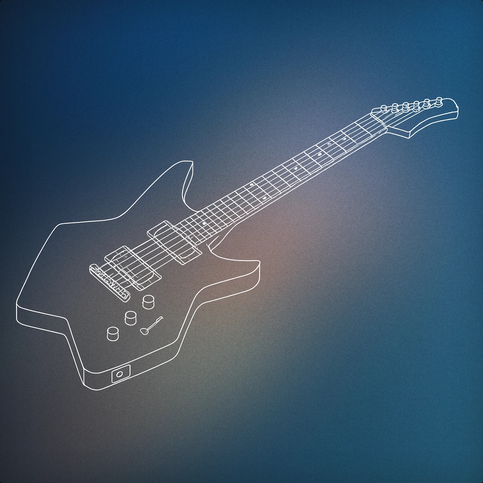 Cover of Solid-body electric guitar with a distinct body shape, six strings, and visible pickups for Electric Guitar sound effects