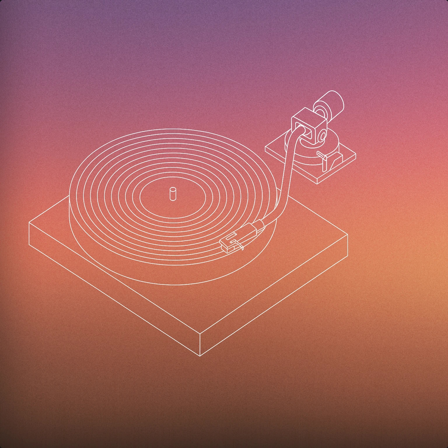 Cover of A spinning vinyl record with a stylized tonearm for Motion sound effects