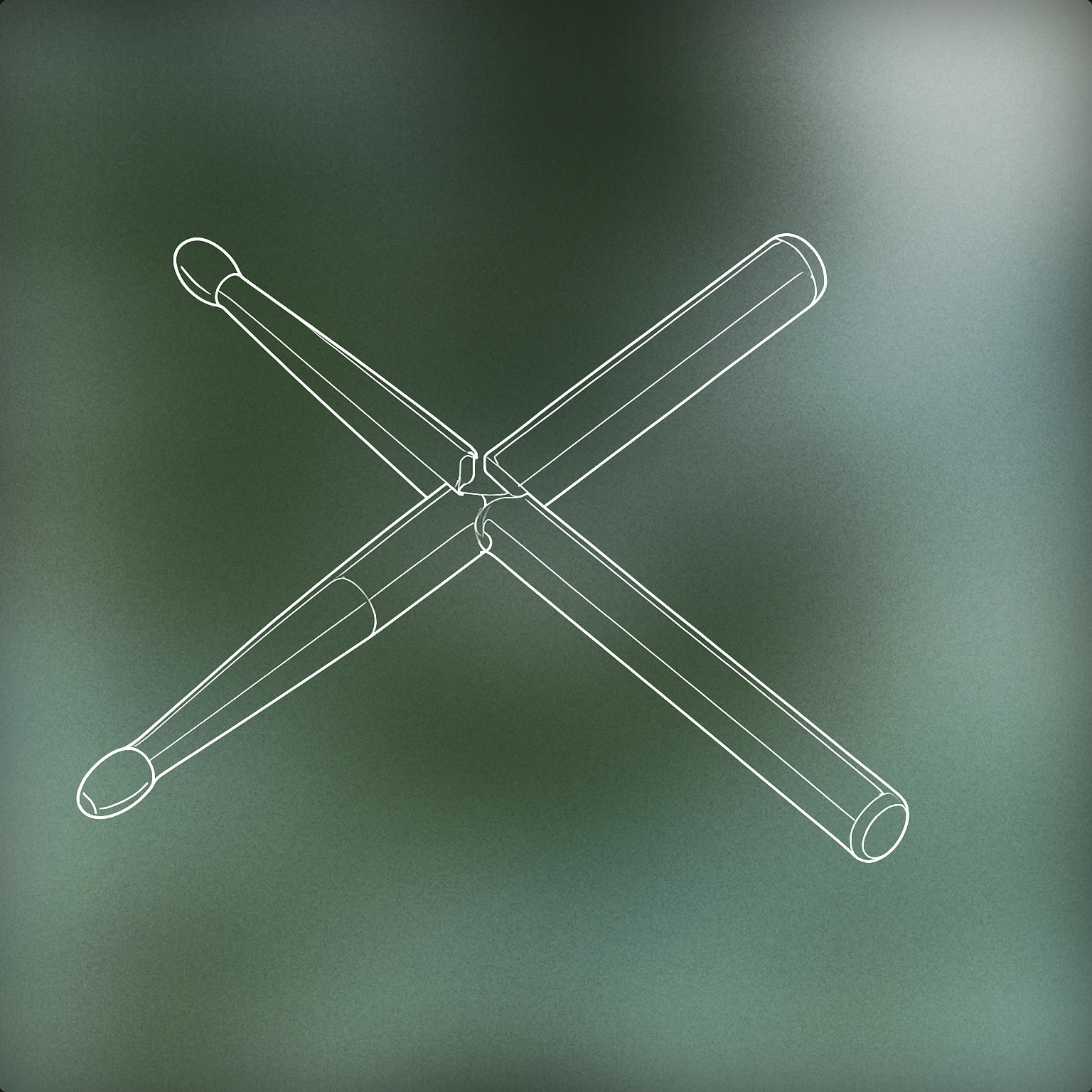 Cover of a cracked pair of crossed drumsticks for Fighting sound effects