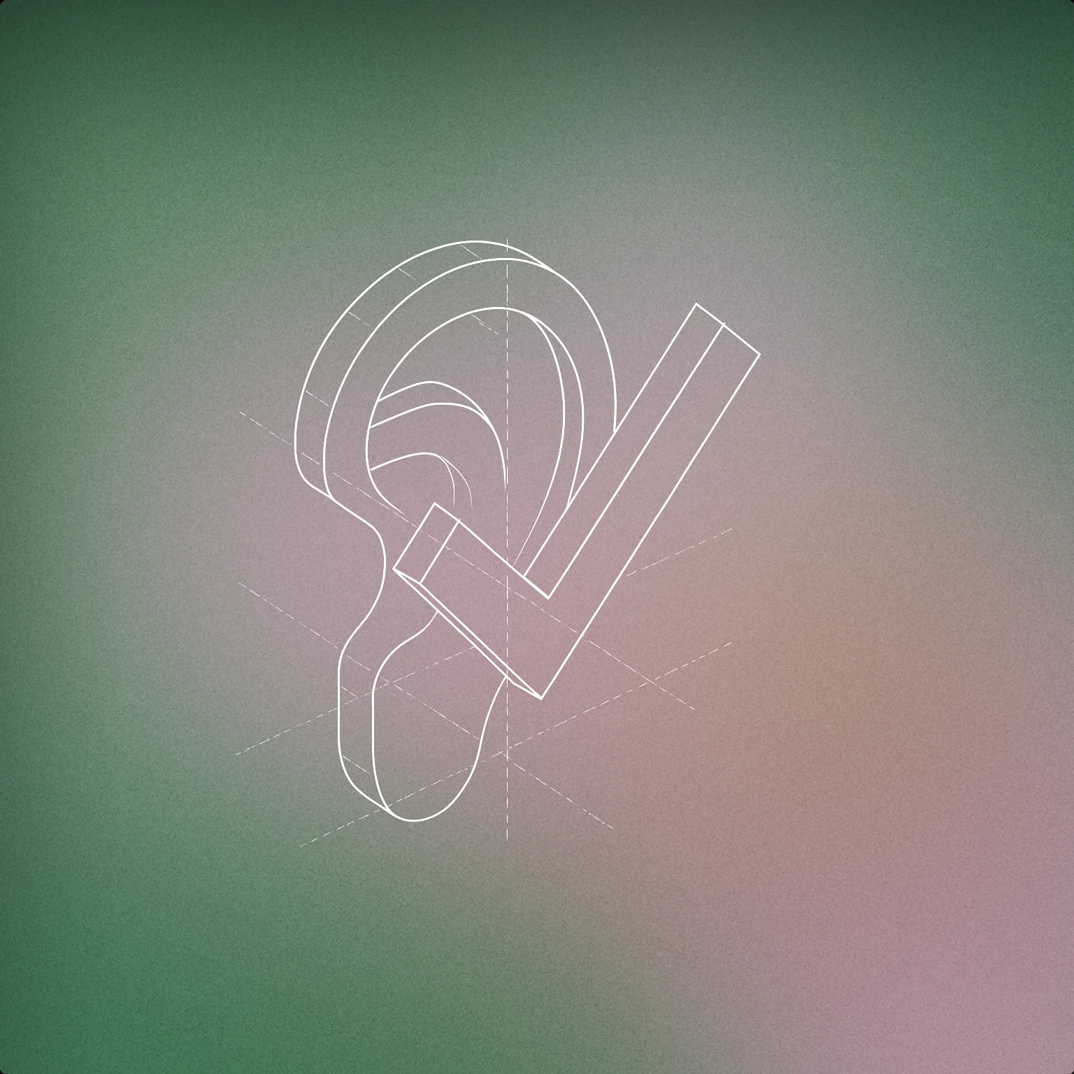 Cover of a checkmark integrated into a stylized ear for Right Answer sound effects