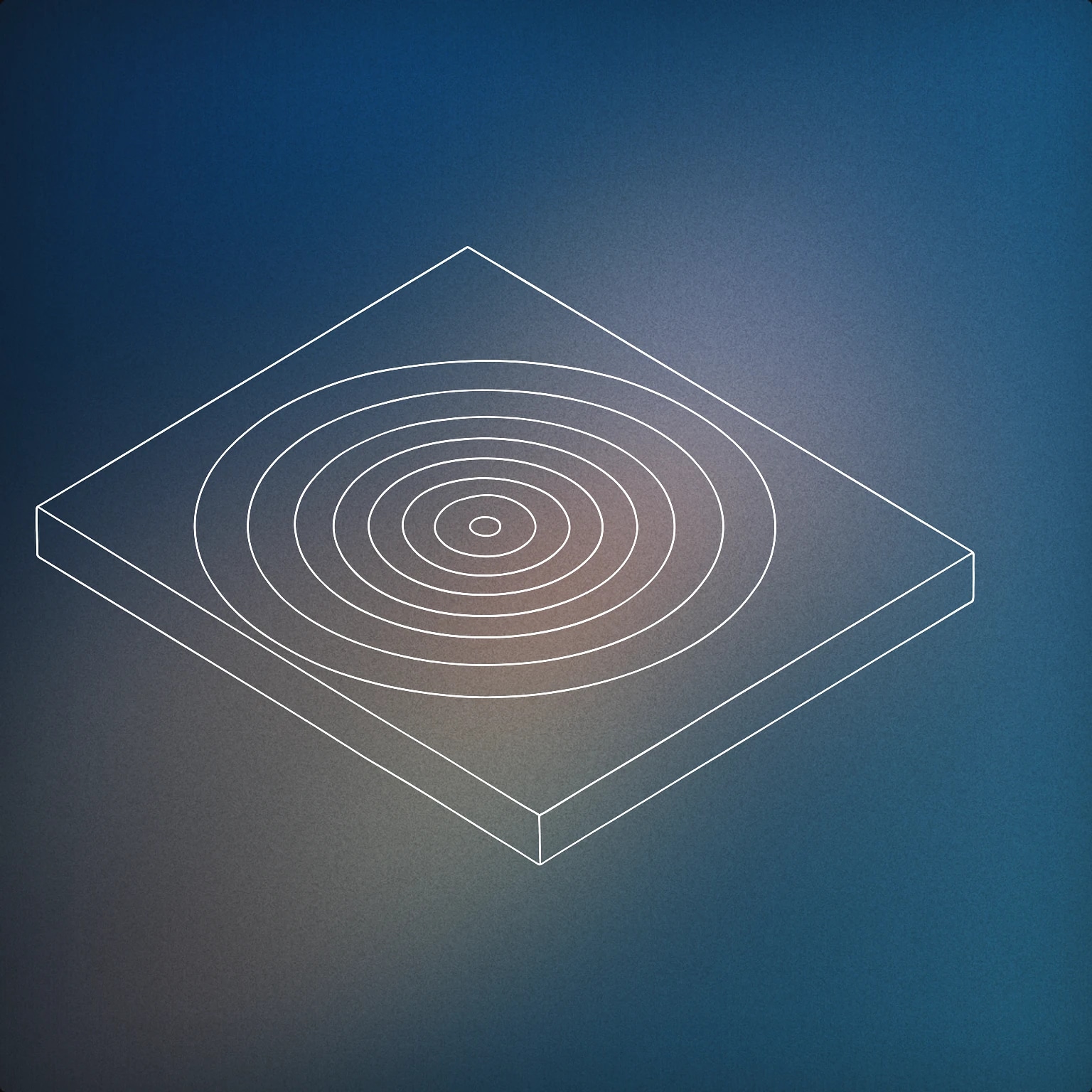 Cover of a single, circular ripple expanding outward from a central point on a flat surface for Blip sound effects