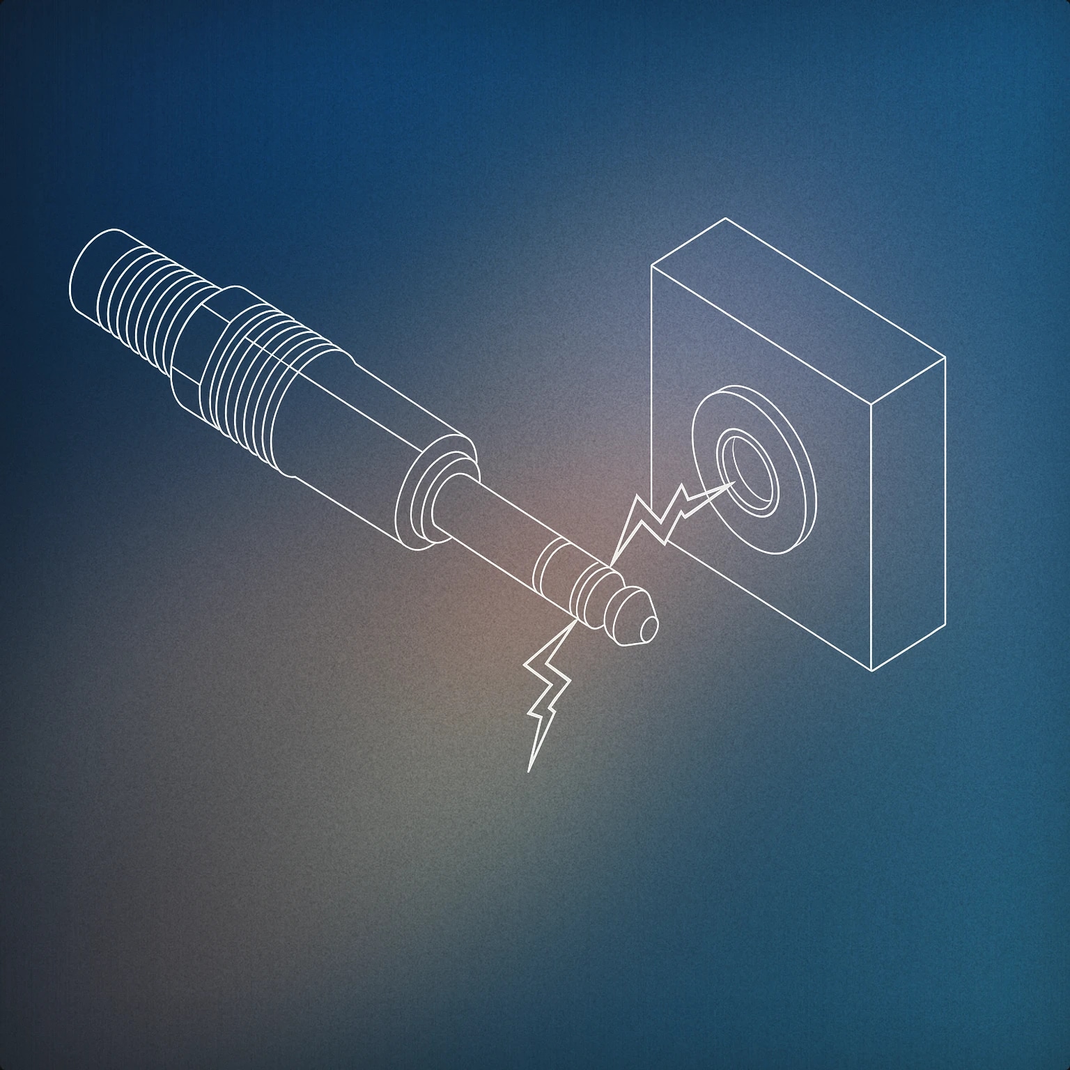 Cover of A stylized audio jack being plugged into a port with a subtle energy arc between them for Power Up sound effects