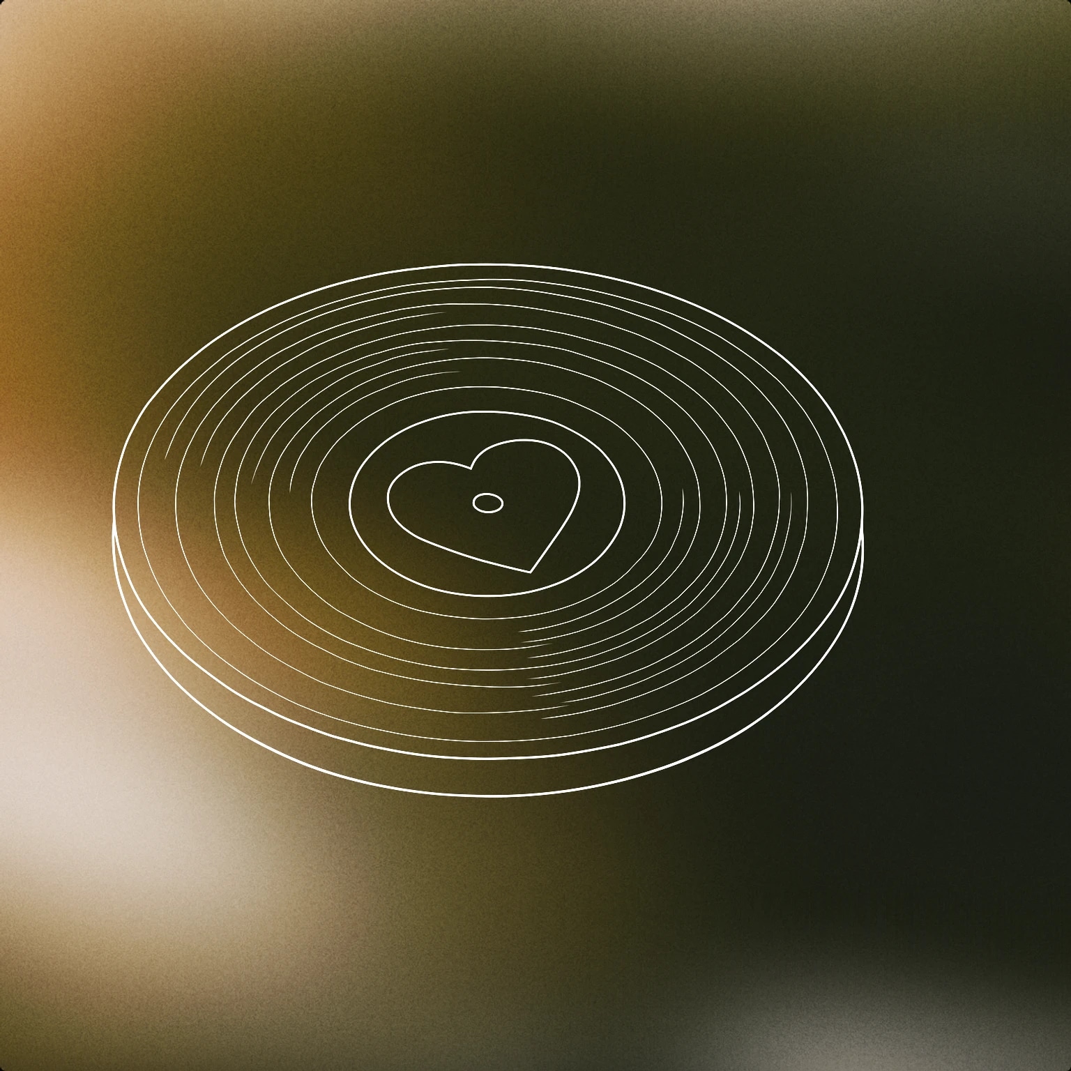 Cover of A single vinyl record with a subtle, heart-shaped cutout in the center label area for Love sound effects