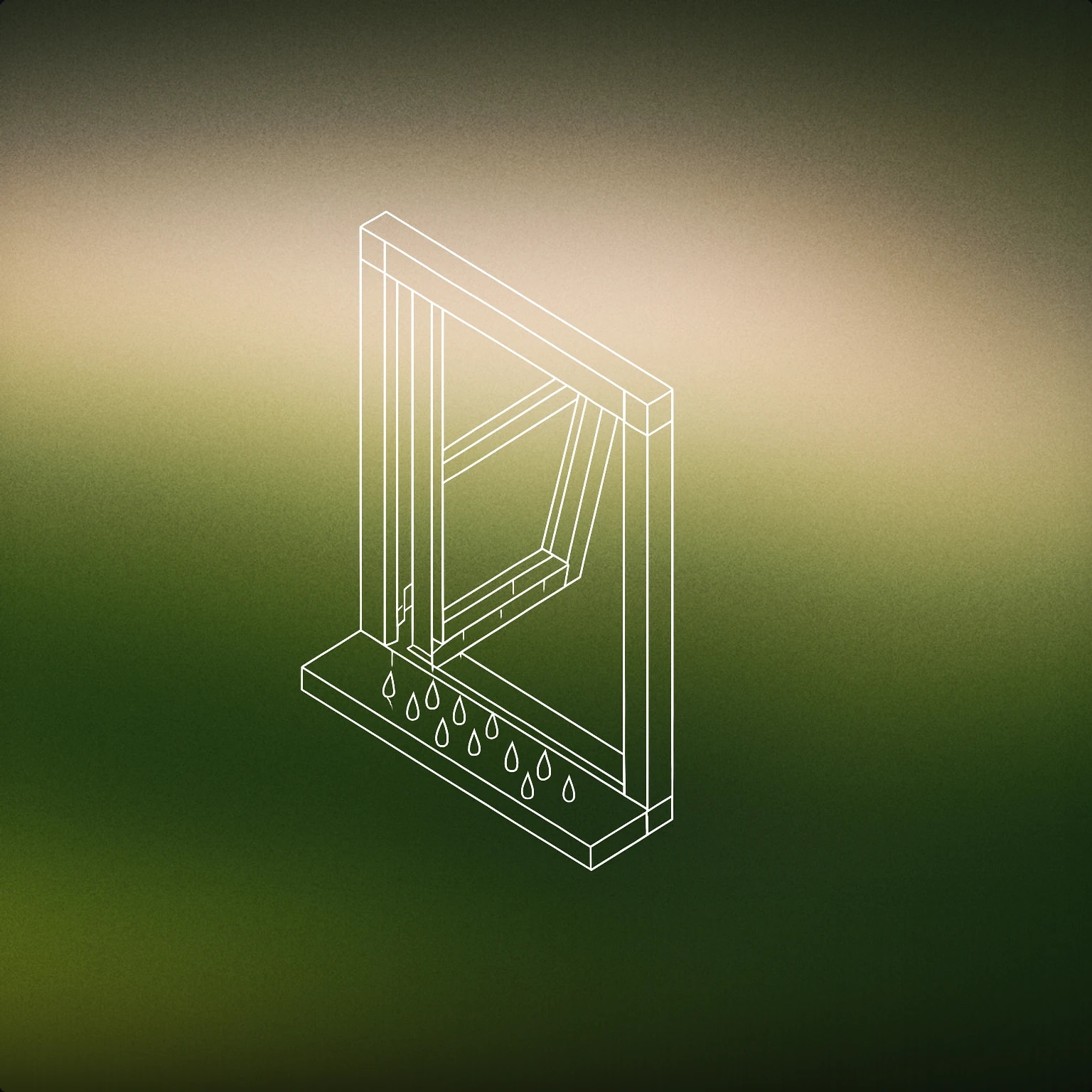 Cover of A partially open window with raindrops gently falling on its sill for Rain Sound sound effects