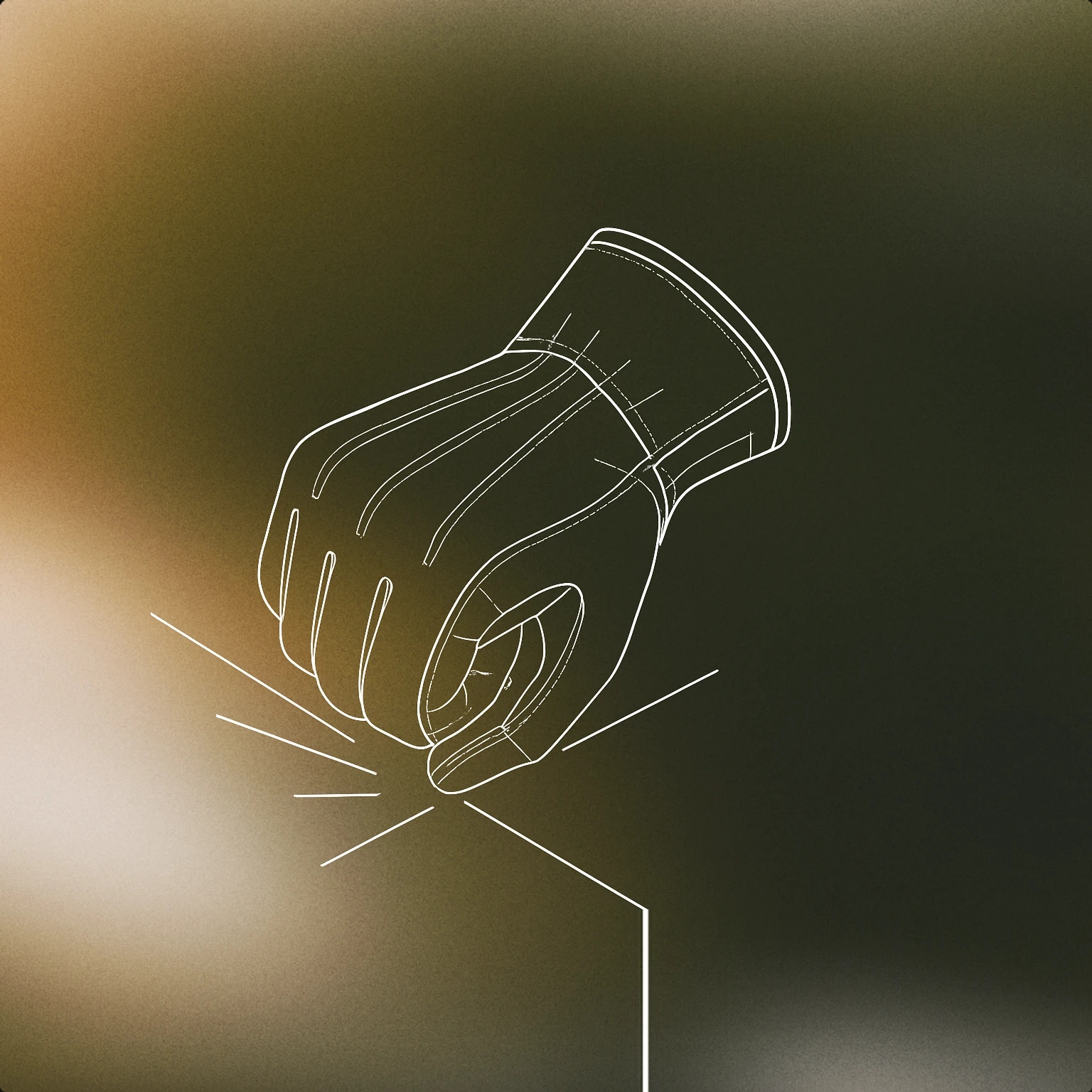 Cover of A single leather glove striking a flat surface, with subtle motion lines indicating impact for Leather Impact sound effects