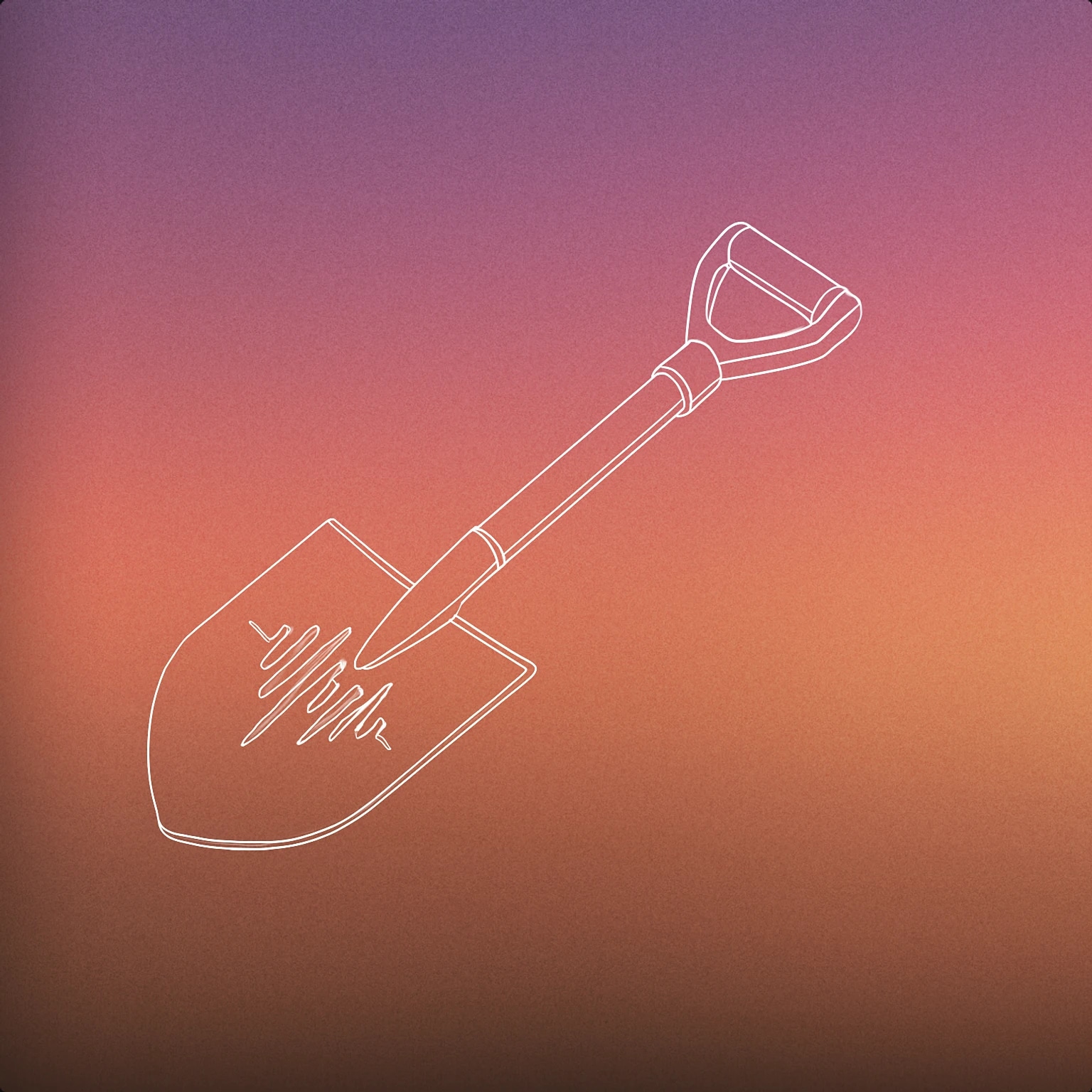 Cover of A shovel with a simple soundwave etched along its blade for Shovel sound effects