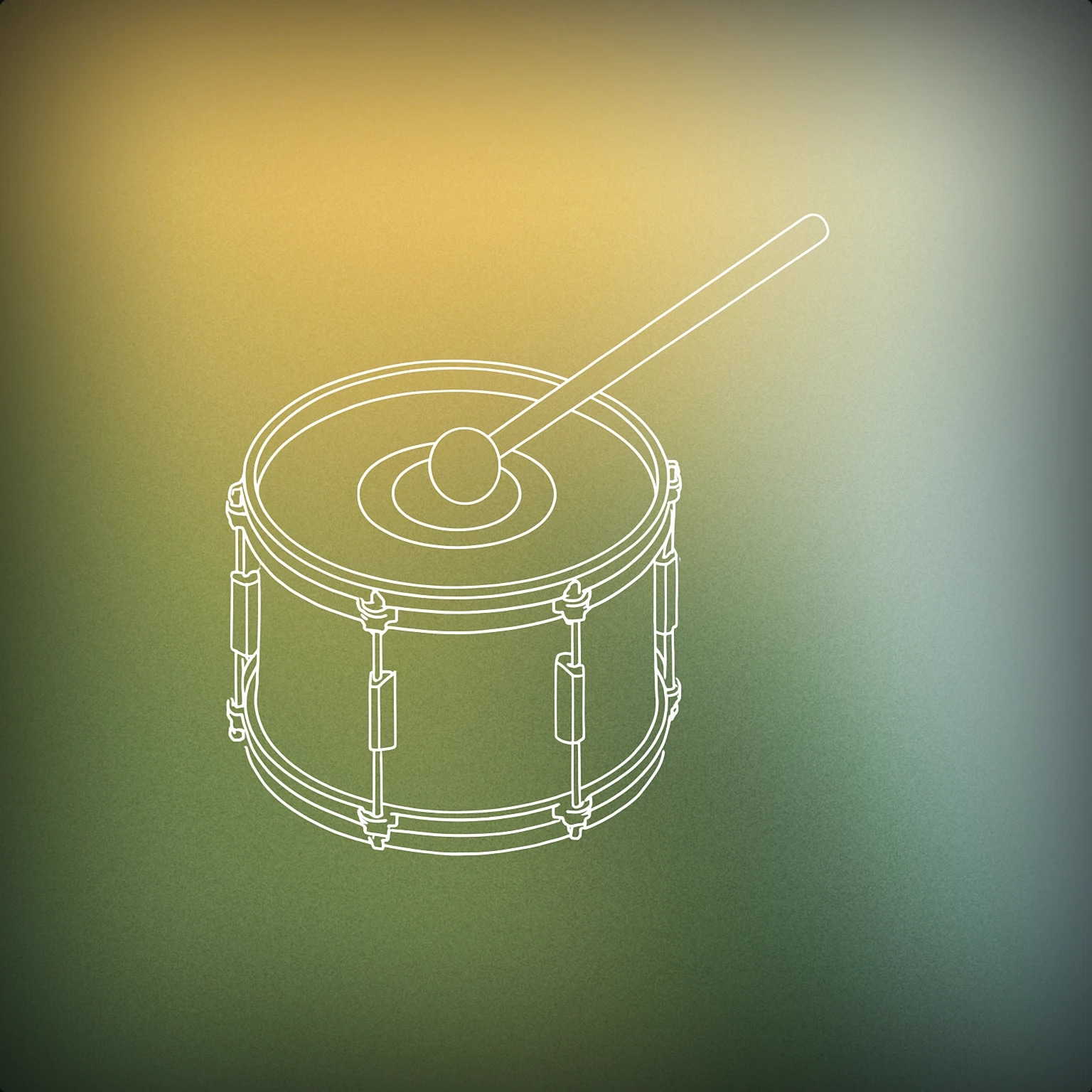 Cover of A stylized, minimal drum with a single mallet striking its surface, with a simple shockwave ring emanating from the point of impact for Boom sound effects