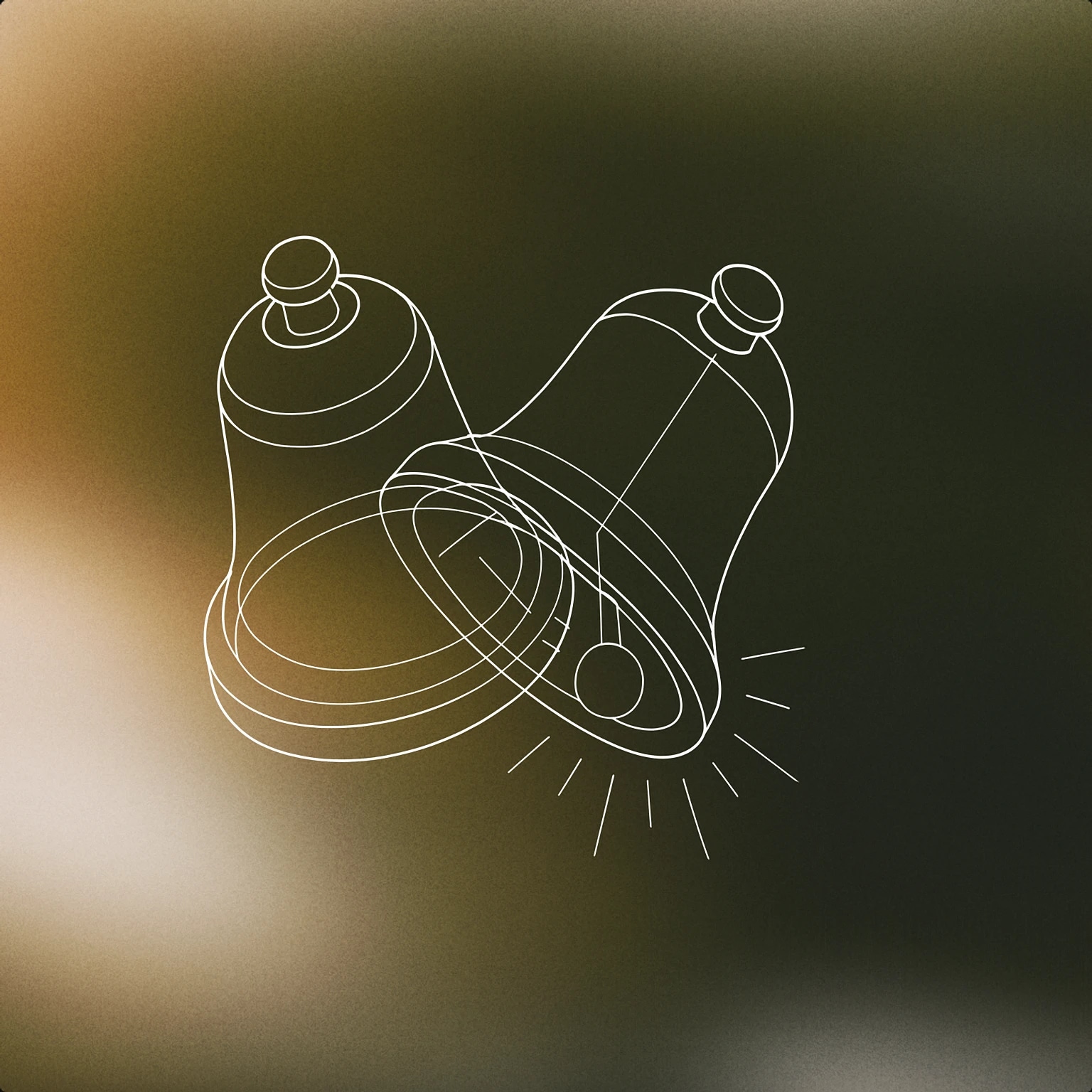 Cover of Two intersecting glass bells with visible vibration lines at the point of contact for Collision sound effects