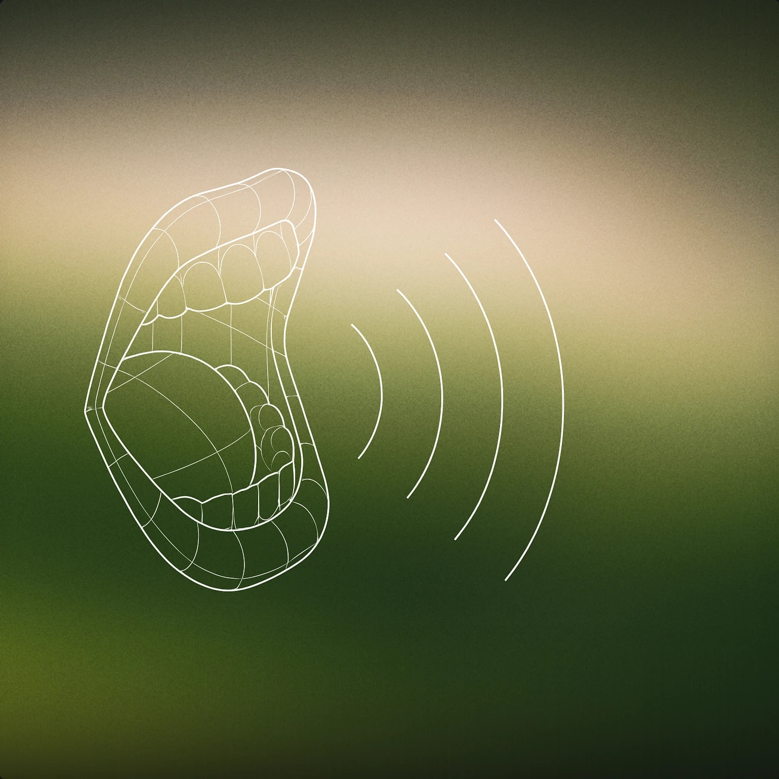 Cover of an open mouth with sound waves emanating outward for OMG sound effects