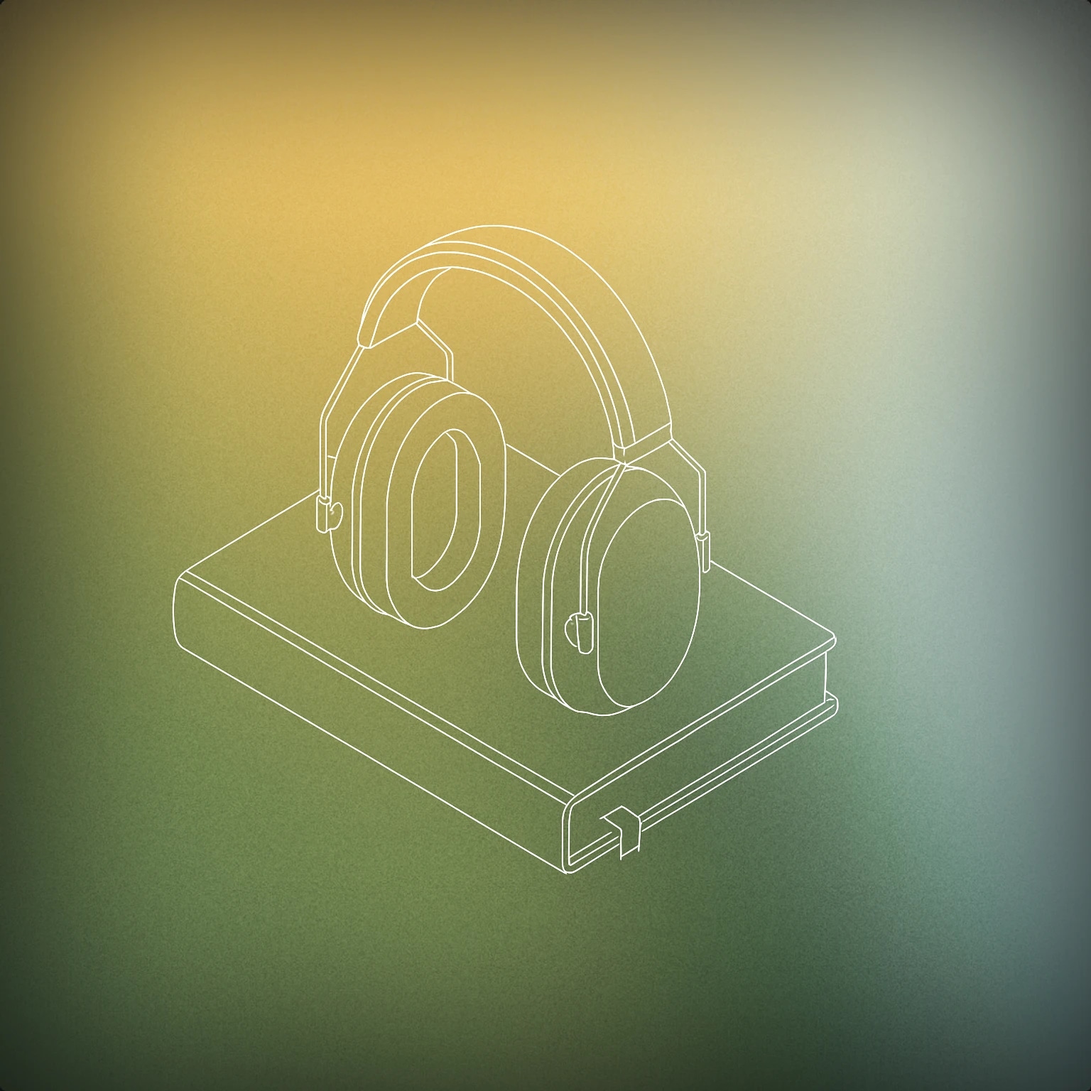 Cover of A pair of earmuffs resting on a closed book for Quiet sound effects