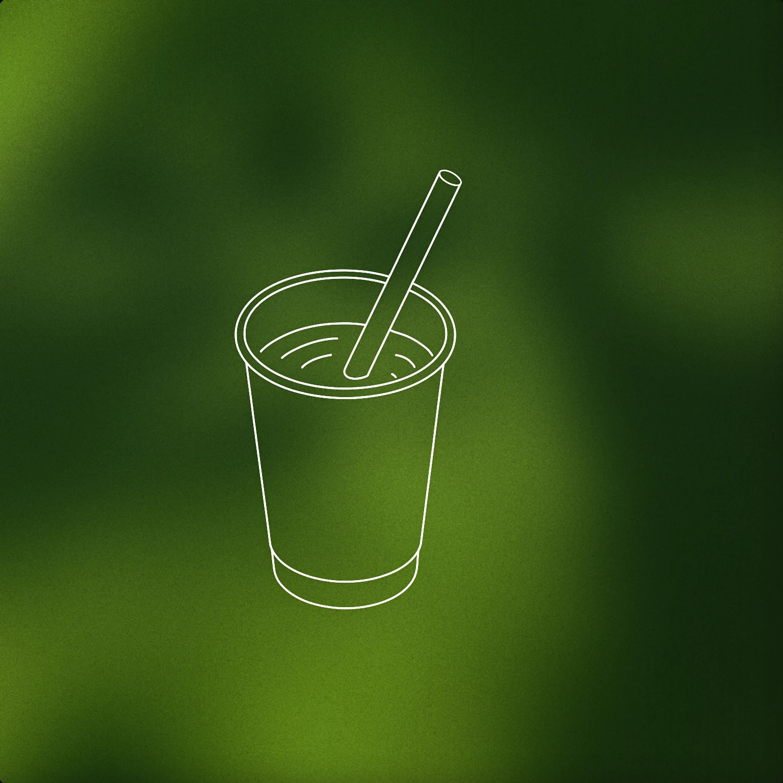 Cover of A minimal cup with a wide drinking straw inserted at an angle, with a few simple ripple lines inside the cup's surface to suggest liquid being sipped for Slurping sound effects