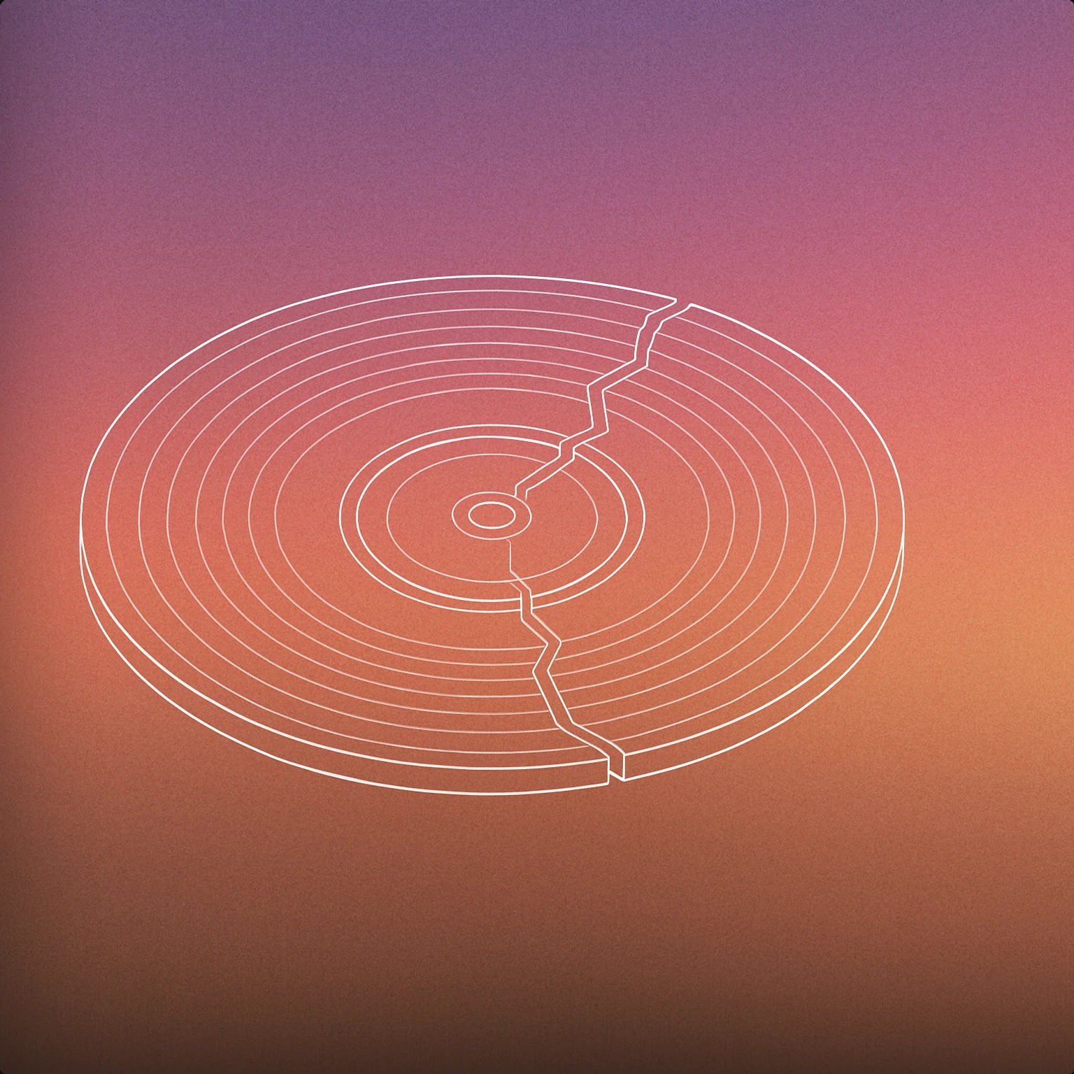 Cover of a stylized, broken vinyl record with a visible crack running through it for Crackers sound effects